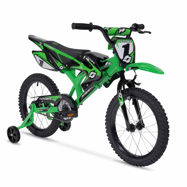 Hyper Bicycles 16" Motobike with Training Wheels – Neon Green - photo 2