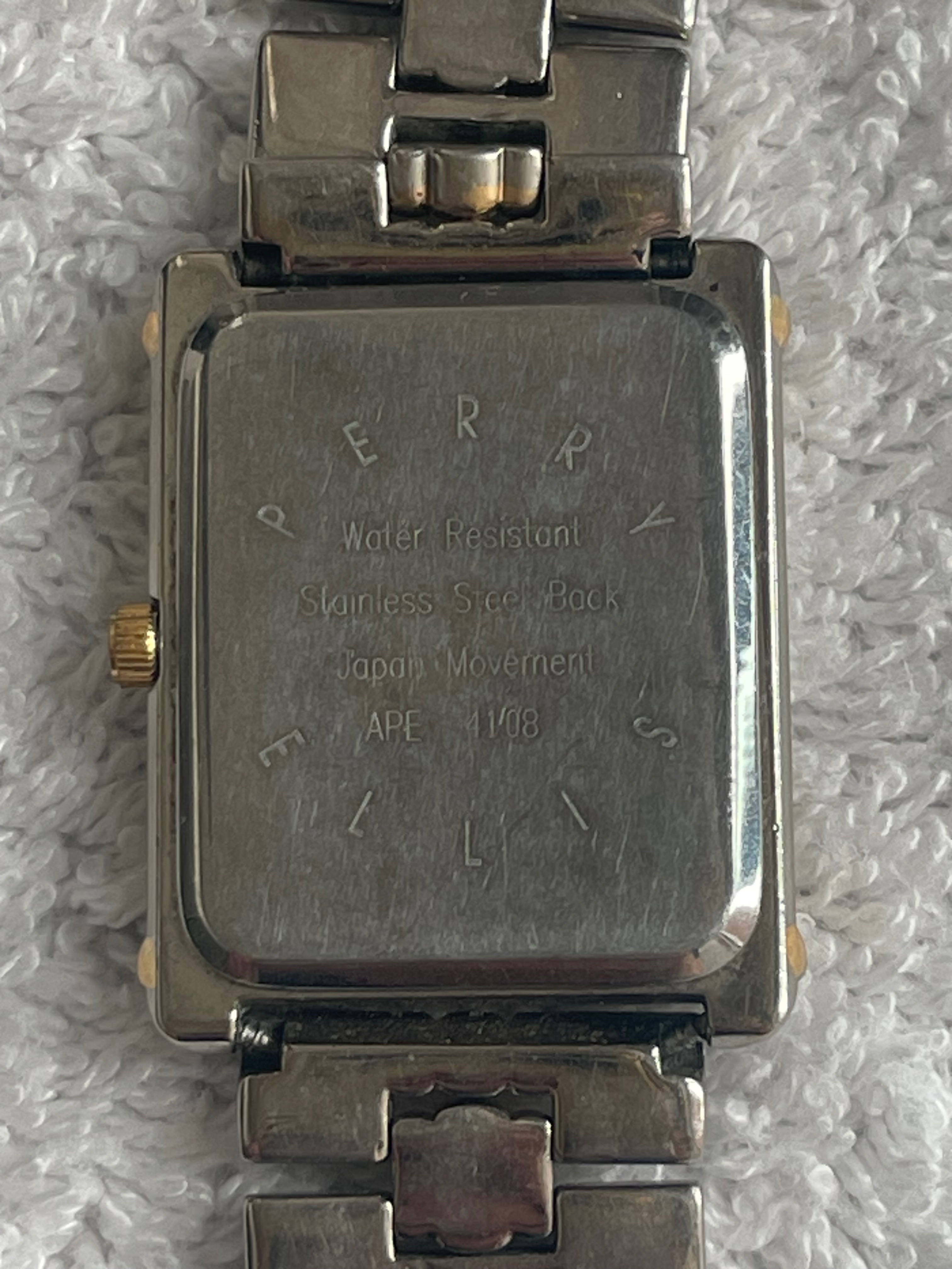 Men's Perry Ellis Two-Tone Tank Watch APE 4108 (Needs Battery) - photo 5