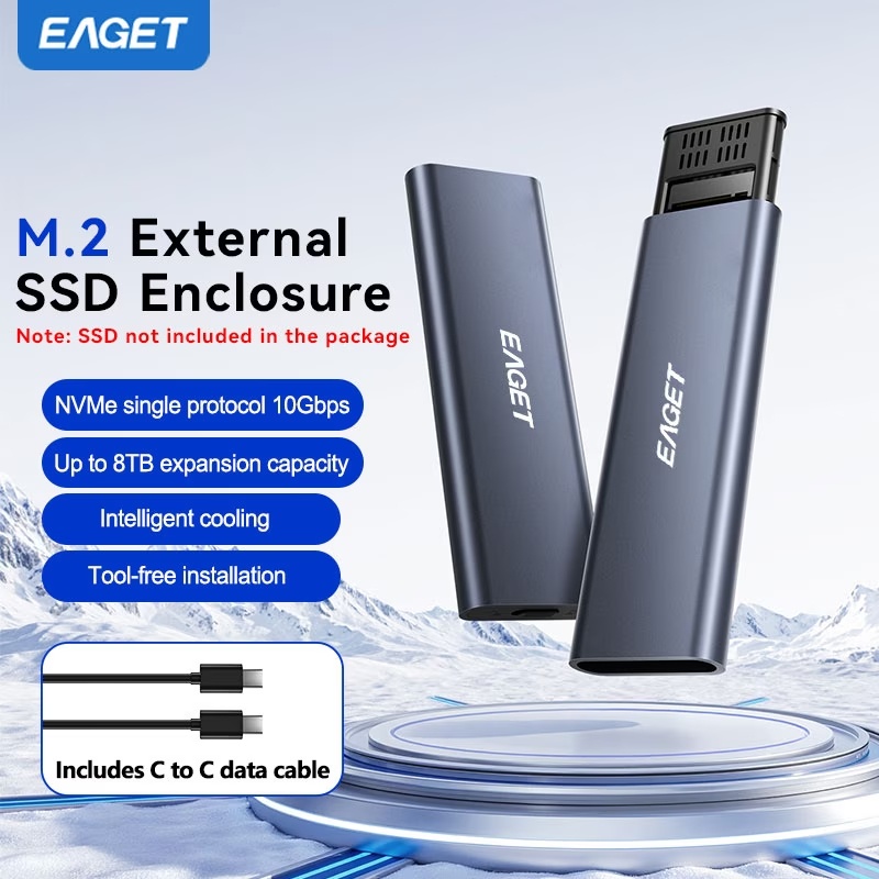 BRAND NEW EAGET M.2 NVME SSD ENCLOSURE WITH HEATING PAD - photo 3