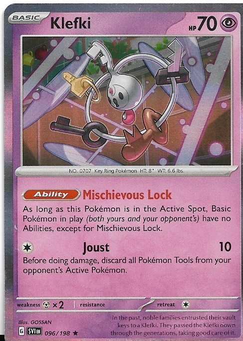 Pokemon Klefki 096/198 Scarlet & Violet Base Holo P