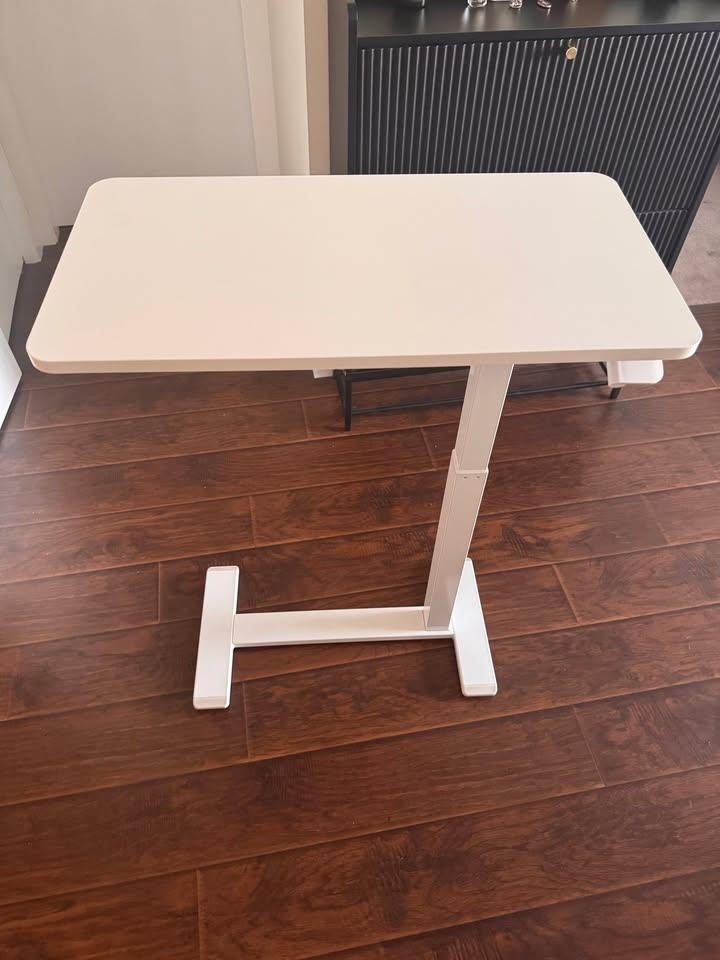 Height Adjustable Laptop Desk | White Mobile Desk - photo 2