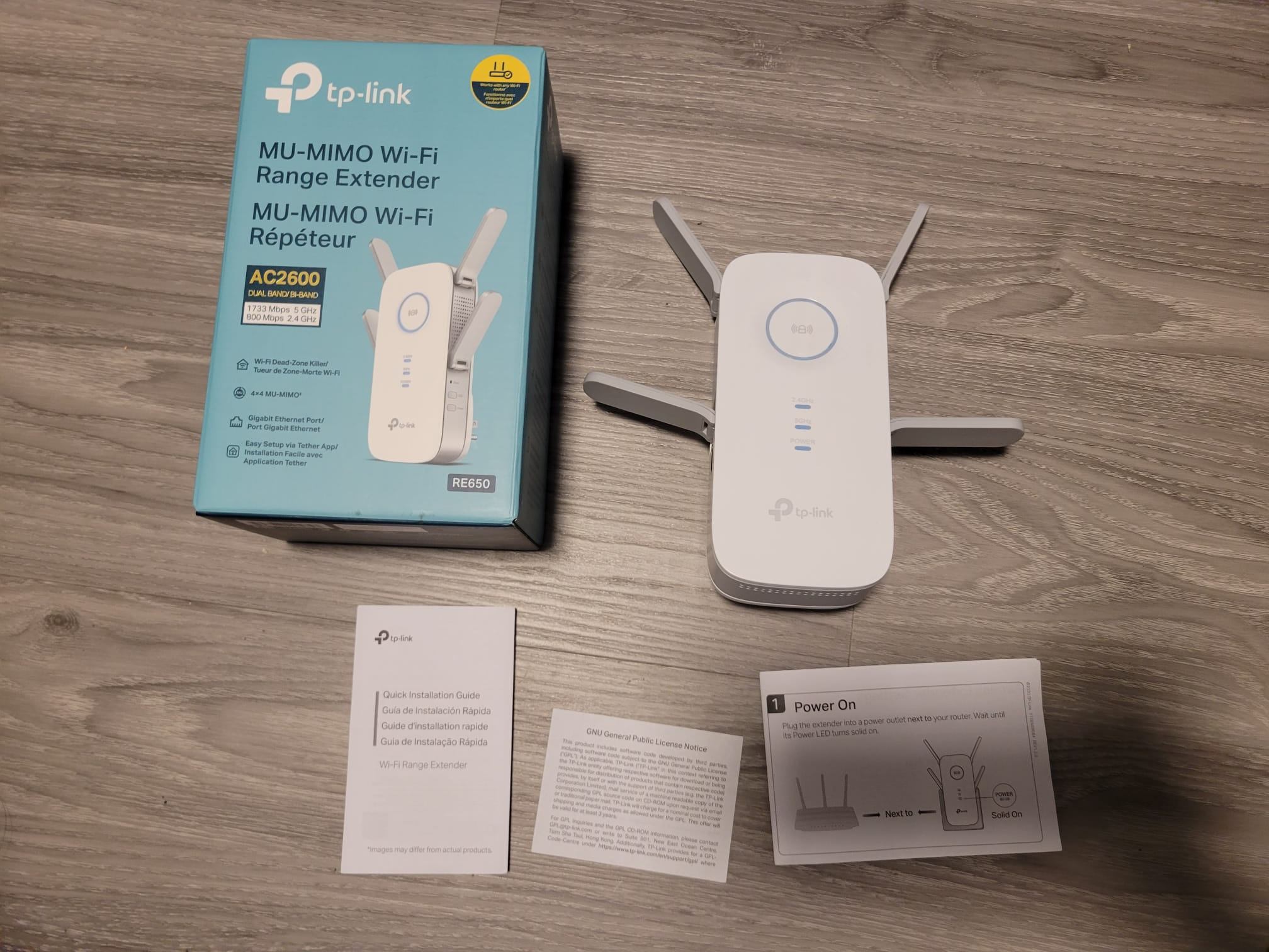 TP-Link RE650 AC2600 WiFi Range Extender / WiFi Booster