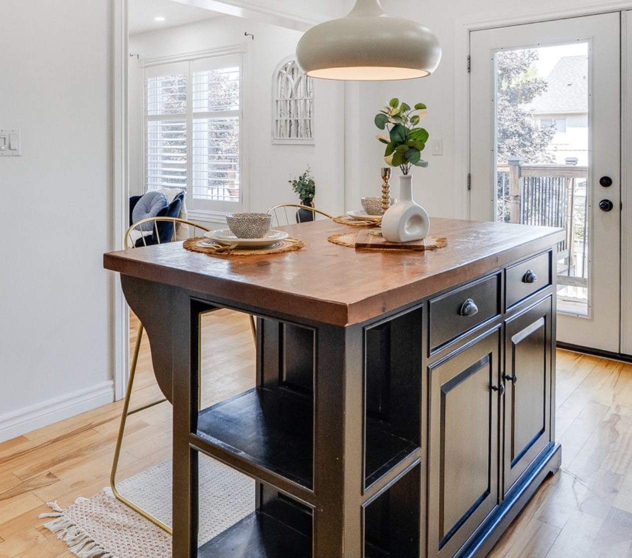 Stunning Handcrafted "Wooden Penny" Solid Pine Kitchen Island