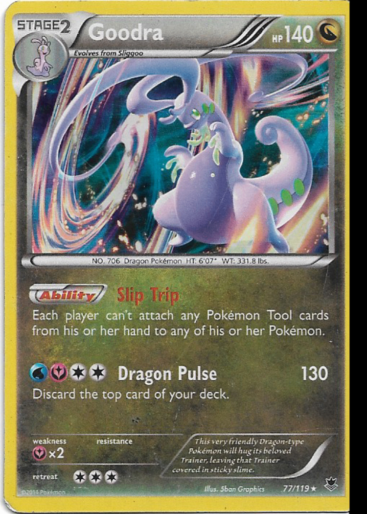 Pokemon Goodra 77/119 Phantom Forces Holo Rare MP