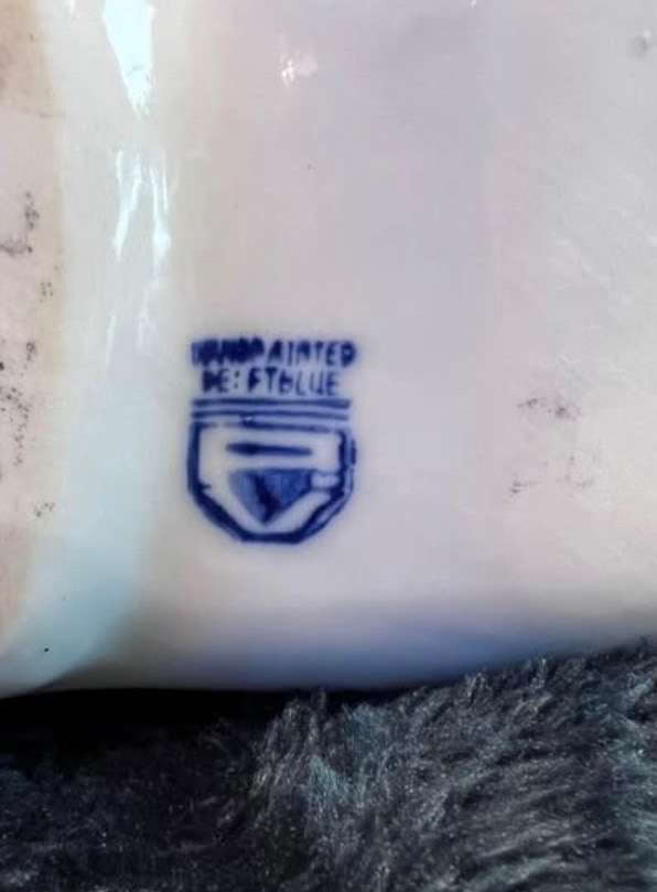 Vintage Delft-Style Dutch Clog Shoe – Hand-Painted Ceramic - photo 3