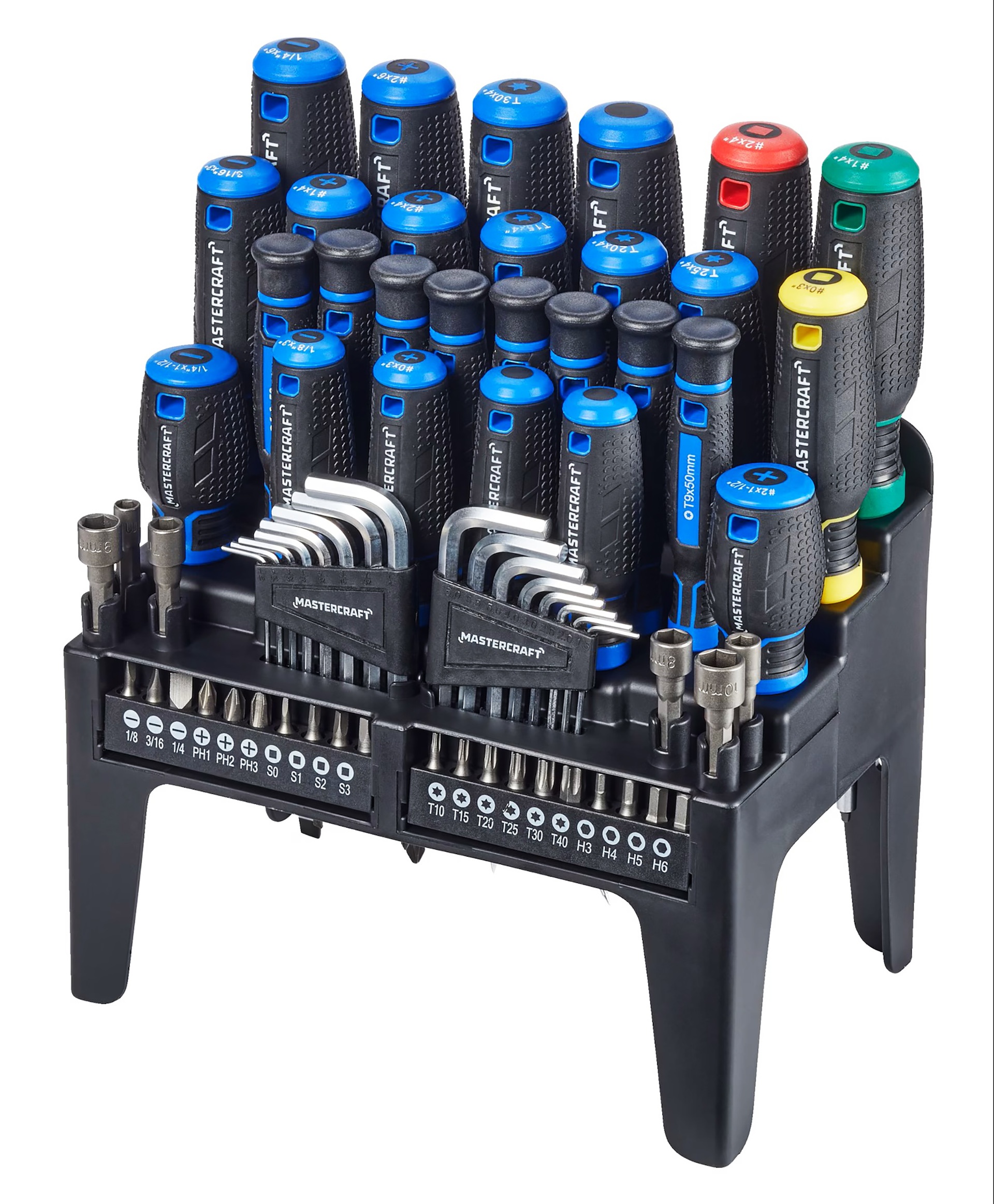 Mastercraft Screwdriver Set with Wall-Mountable Stand (69-pc) - photo 3