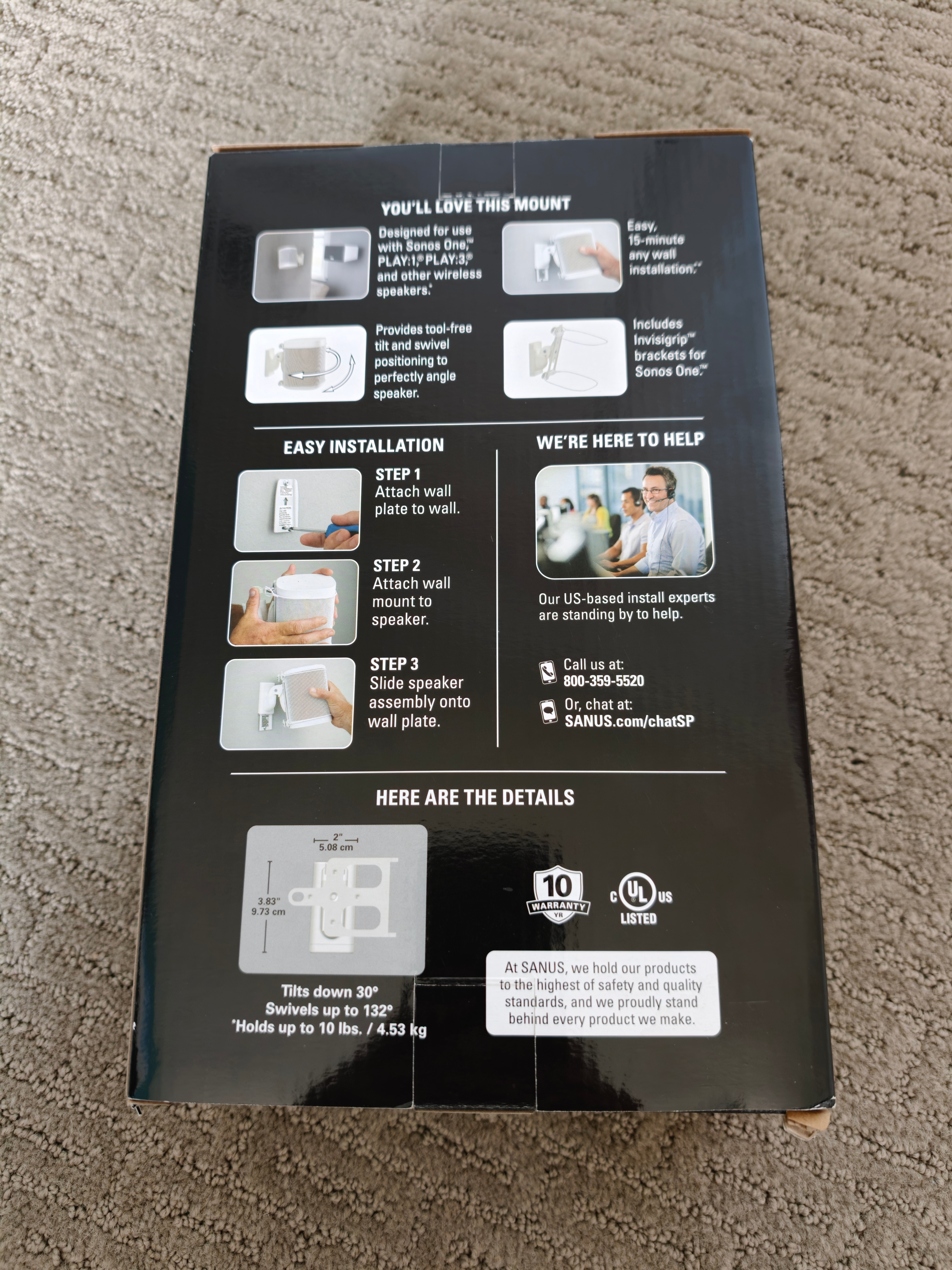 Sanus Wall Mount for Sonos One - photo 2