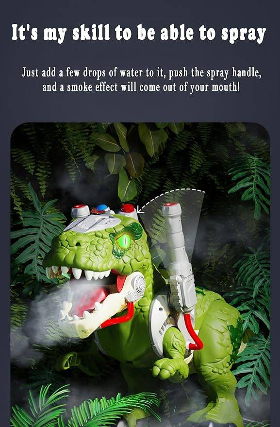 MObyat Dinosaur Riding Toy T-Rex Scooter with Music, LED Lights - photo 4
