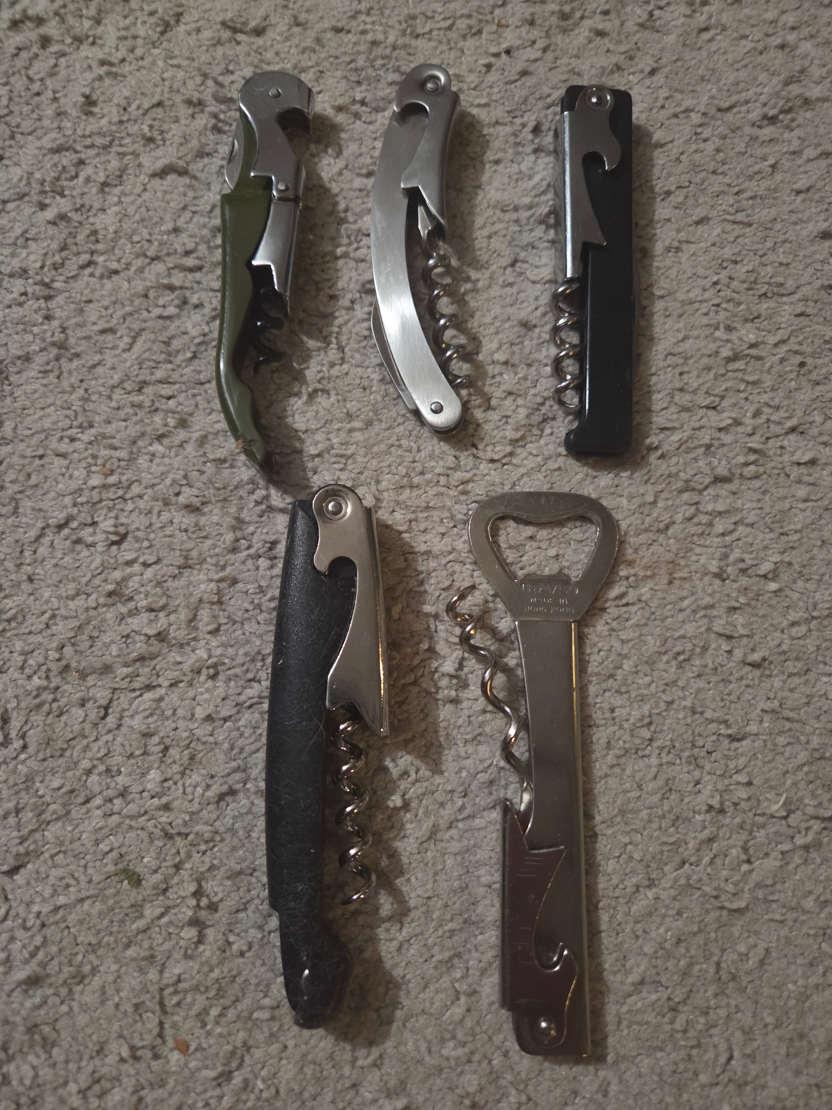 Lot of 5 Corkscrews / Bottle Openers ($5 for All 5)