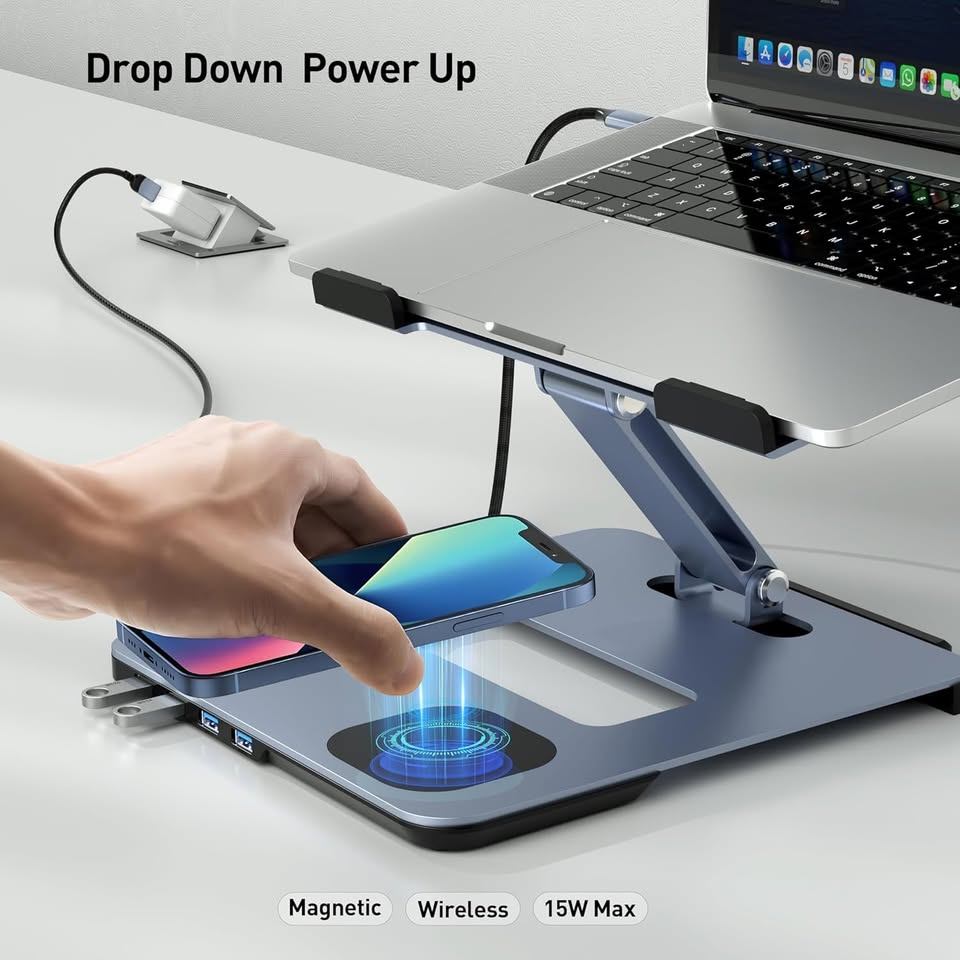BENFEI Laptop Stand with USB C, 15W Wireless - photo 3