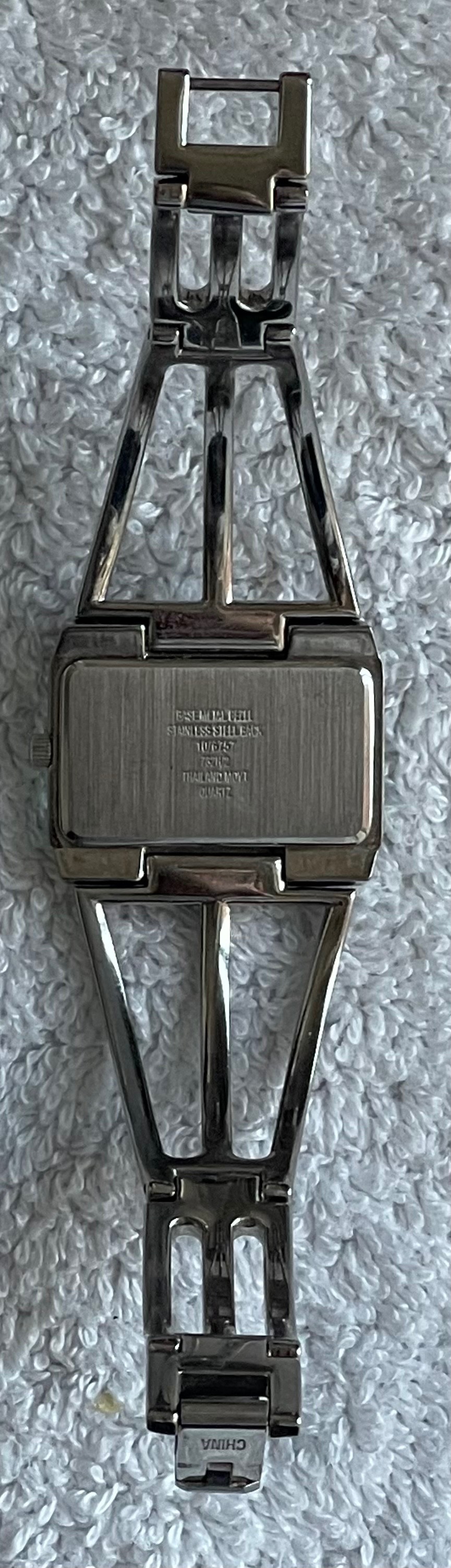 Anne Klein Silver Caged Cuff Watch 10/6757 (Needs Battery) - photo 3