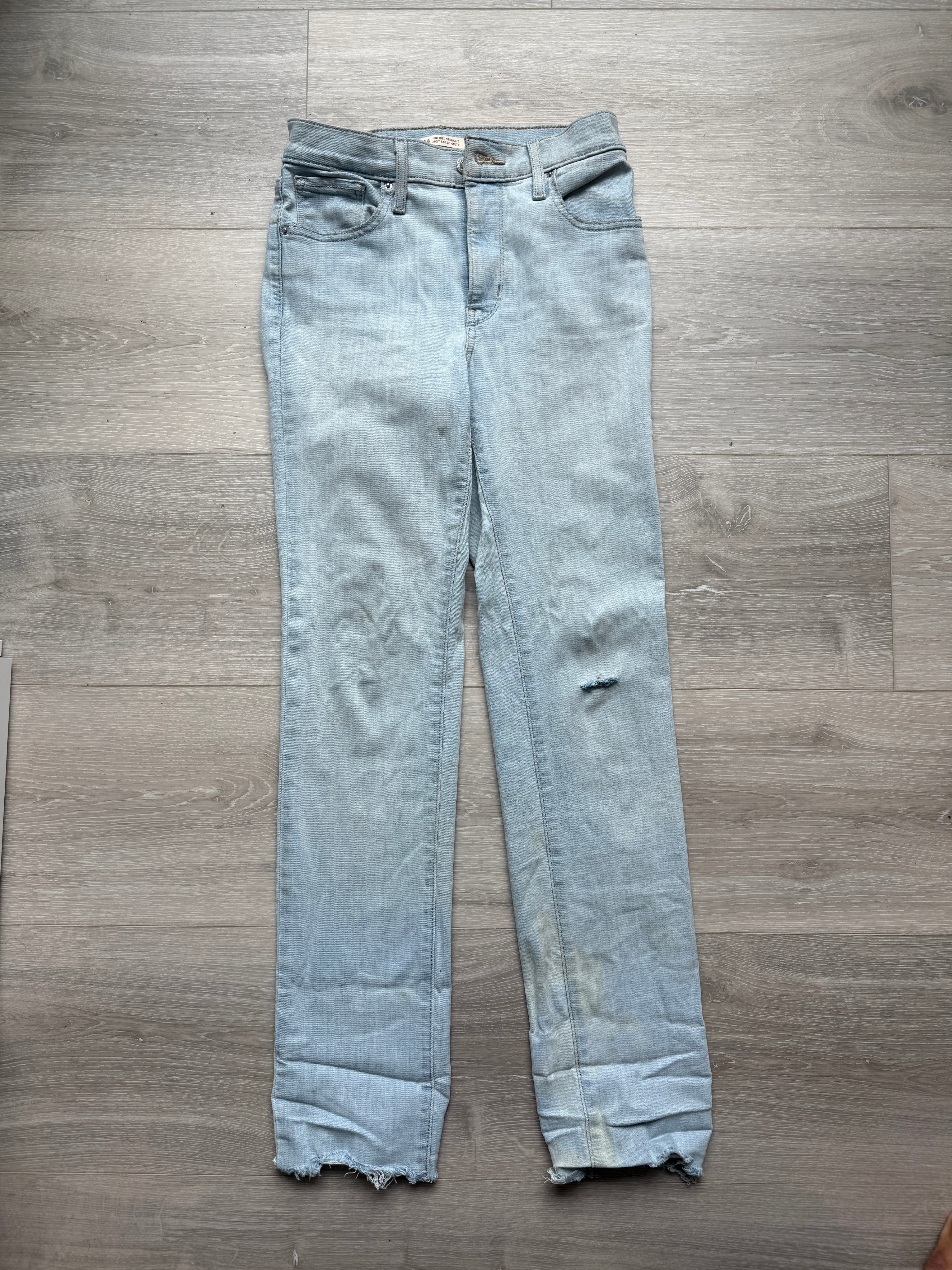 Levi's 724 High Rise Straight Jeans Light Wash Size 26 - photo 4
