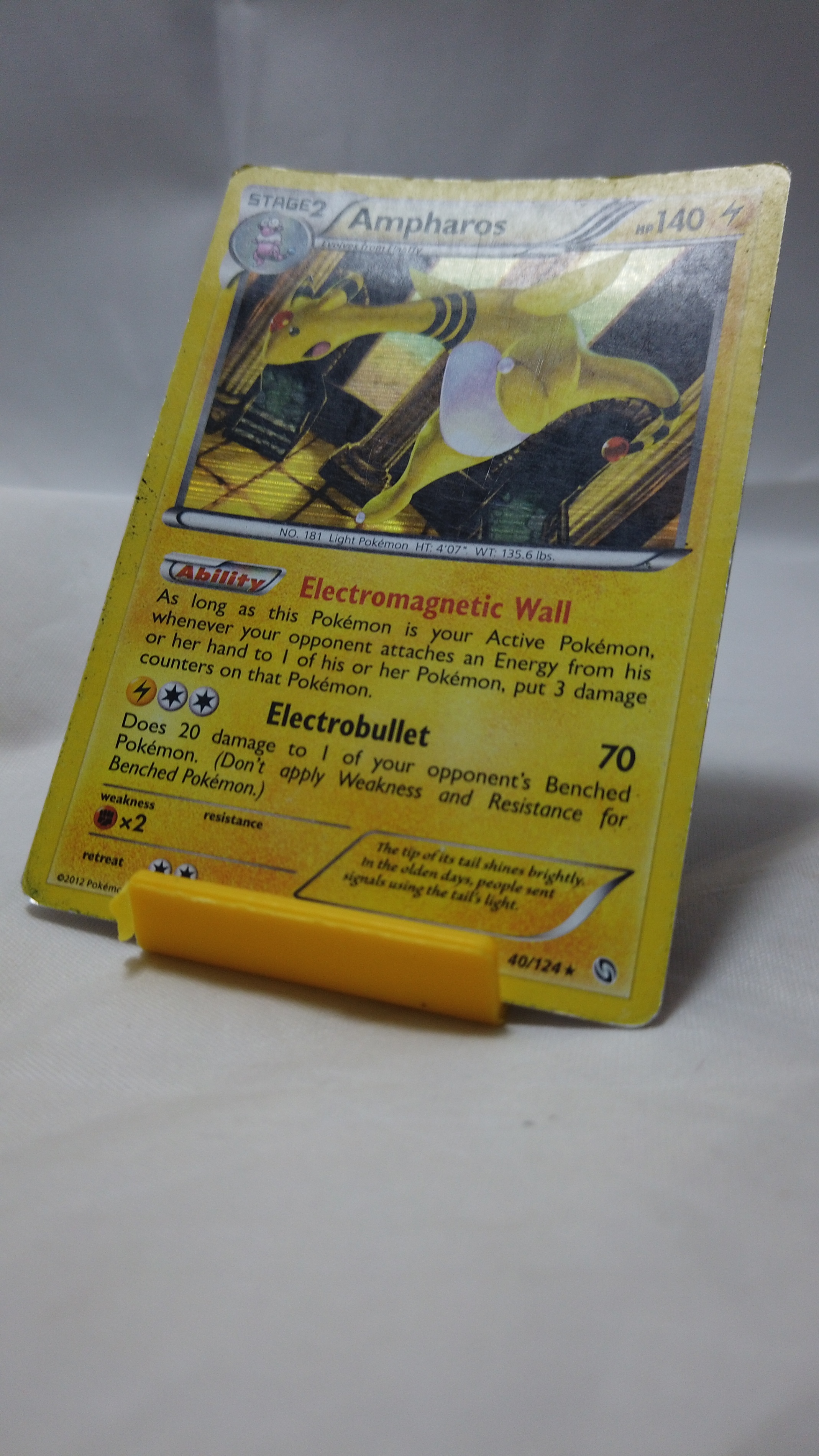 Pokemon Ampharos 40/124 Dragons Exalted Holo Rare MP - photo 3