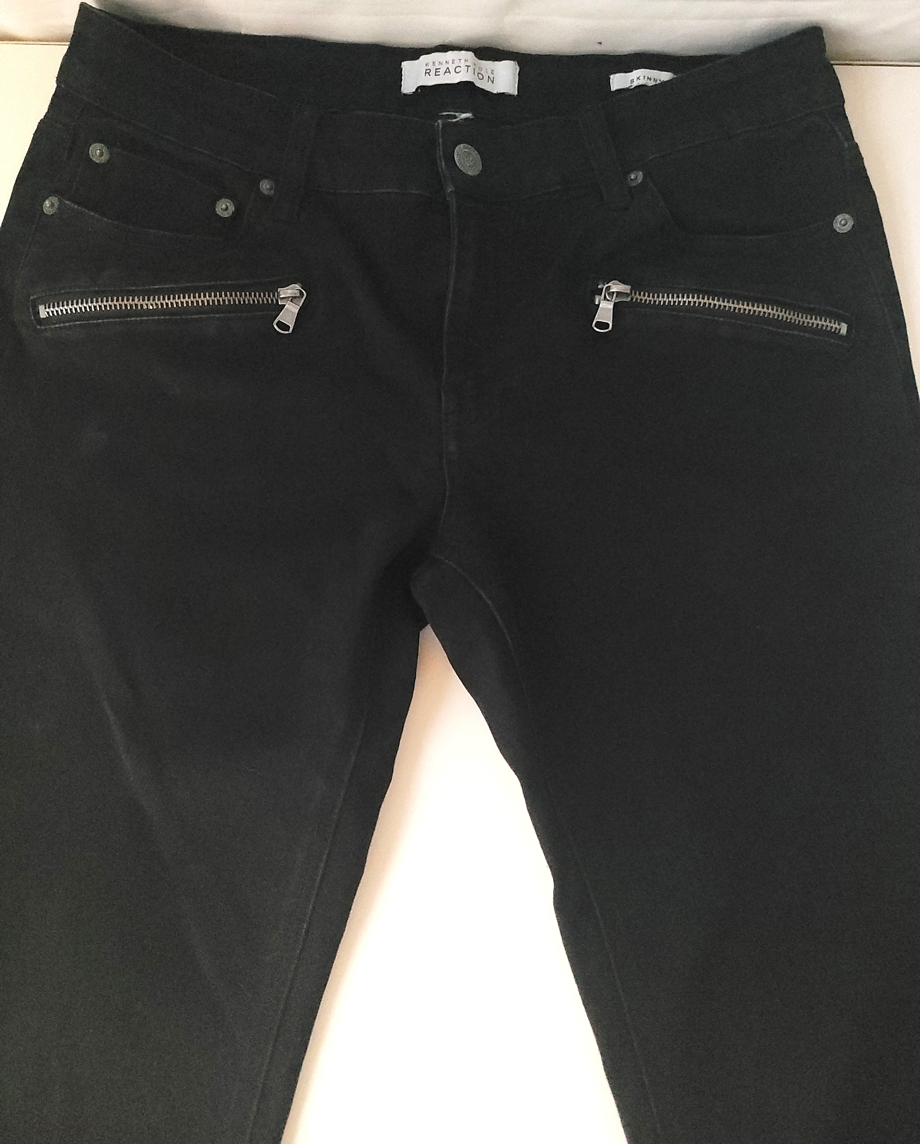 Kenneth Cole Reaction Black Skinny Jeans Zipper Pocket 12 - photo 4