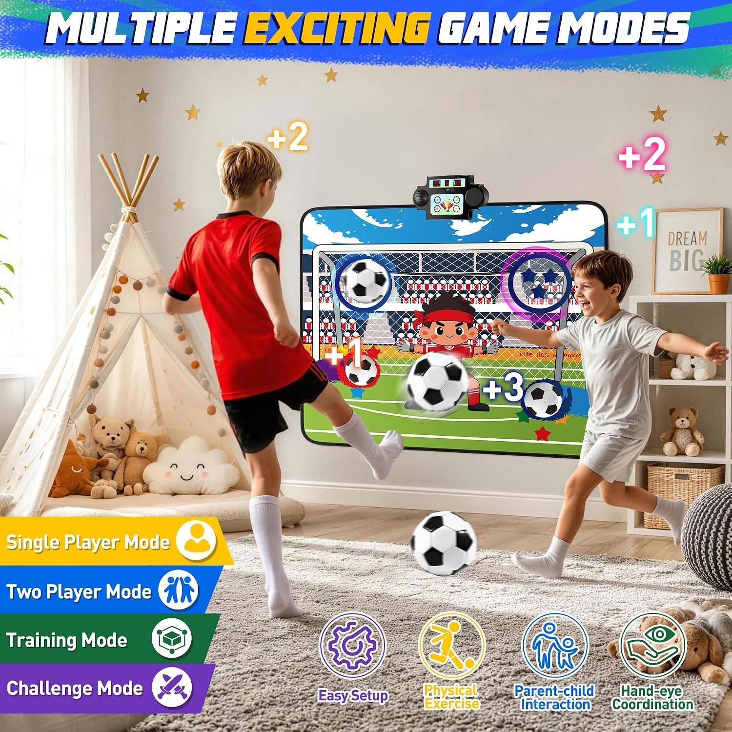 Indoor & Outdoor Soccer Game Playmat for Kids Age 3+ - photo 5