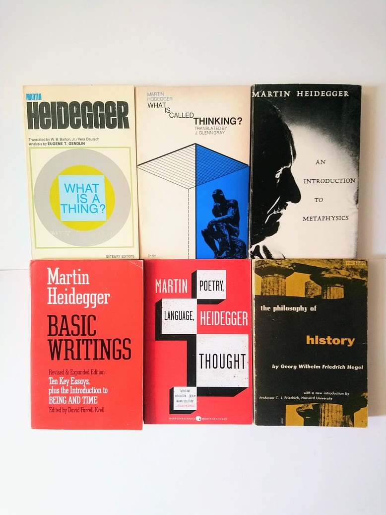 Martin Heidegger books! (and a Hegel)