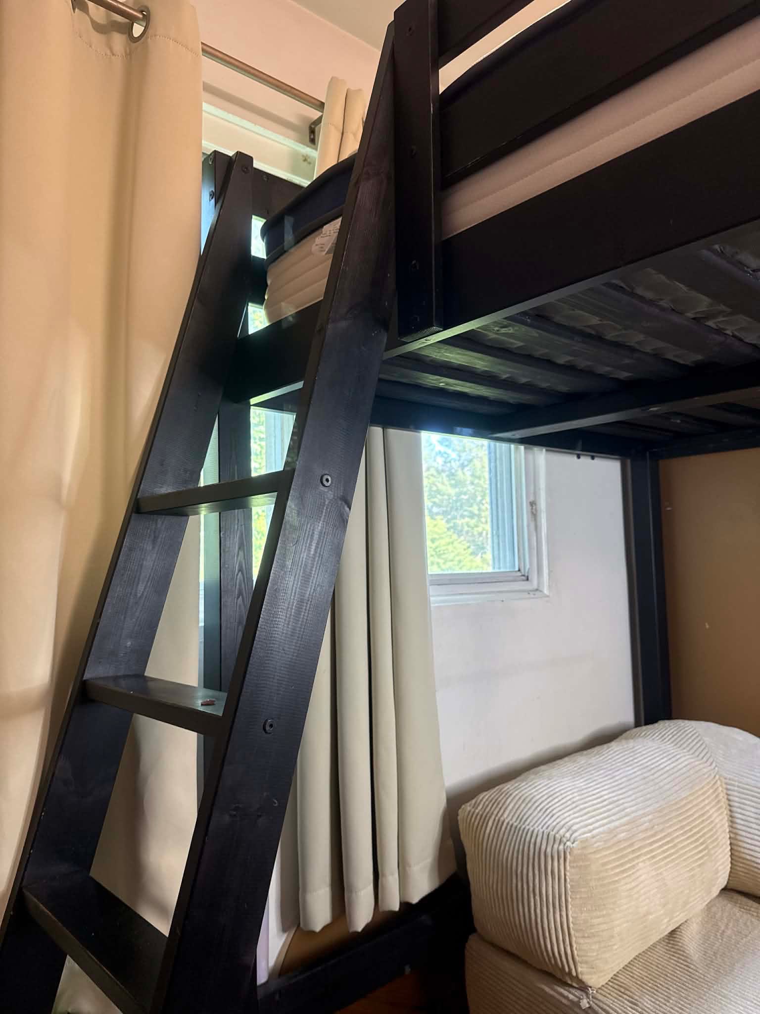 STORÅ Loft bed frame, black, Full/Double - photo 3