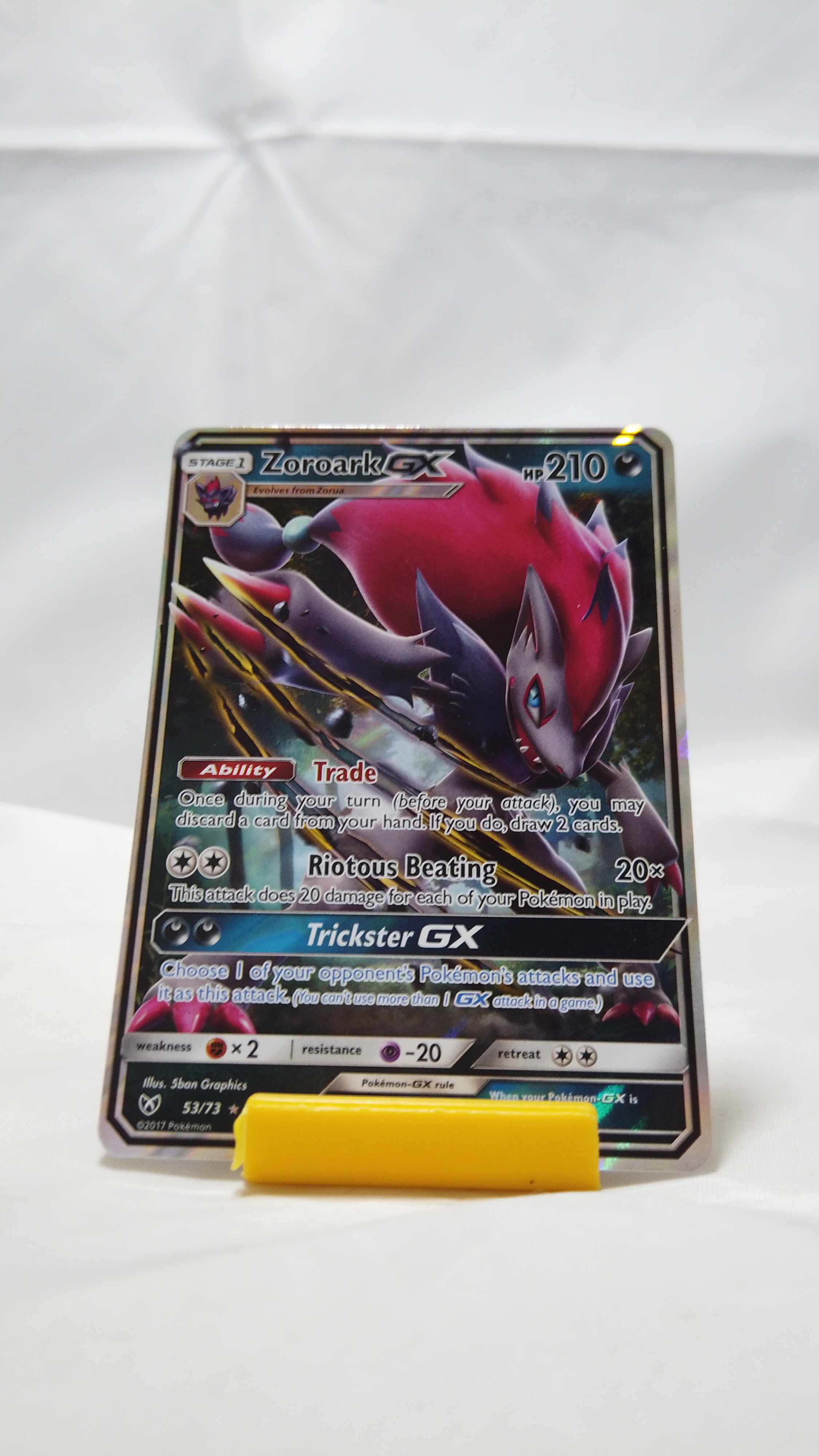 Pokemon Zoroark GX 053/073 Shining Legends Holo Rare NM