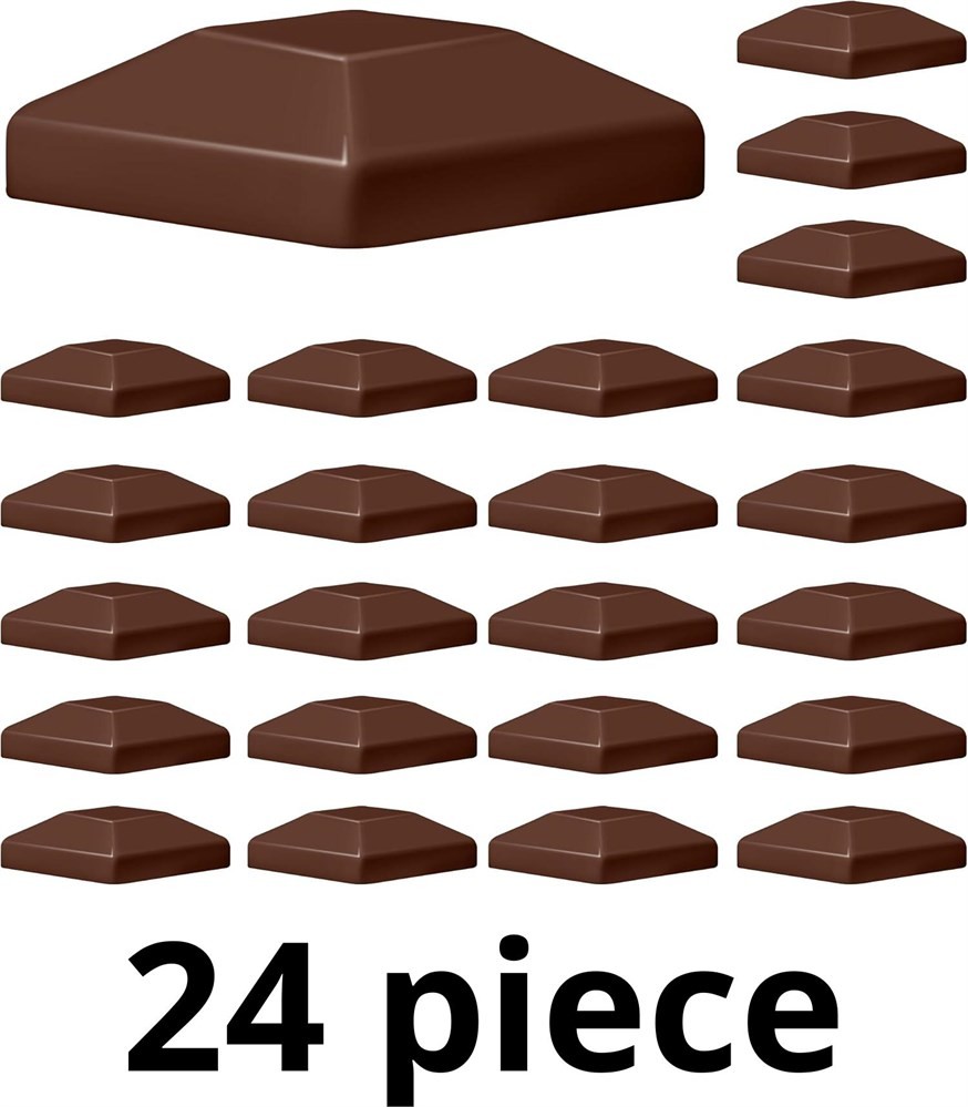 24-Pack Brown 4x4 Fence Post Caps – Brand New