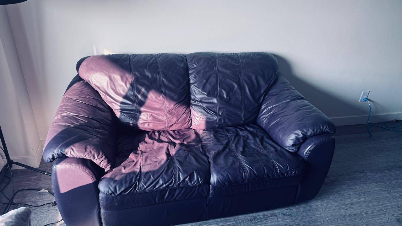 2-seats Dark Purple Leather - photo 3