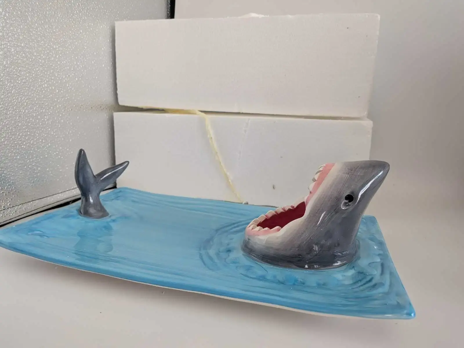 Shark Sushi Plate - Ceramic Serving Tray with Chopstick Rest - photo 3