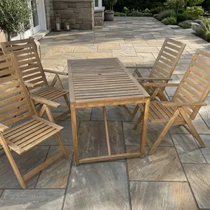 Solid Acacia Wood Dining Table and Chairs