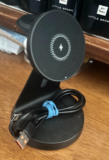 Black Charging Stand with USB Cable