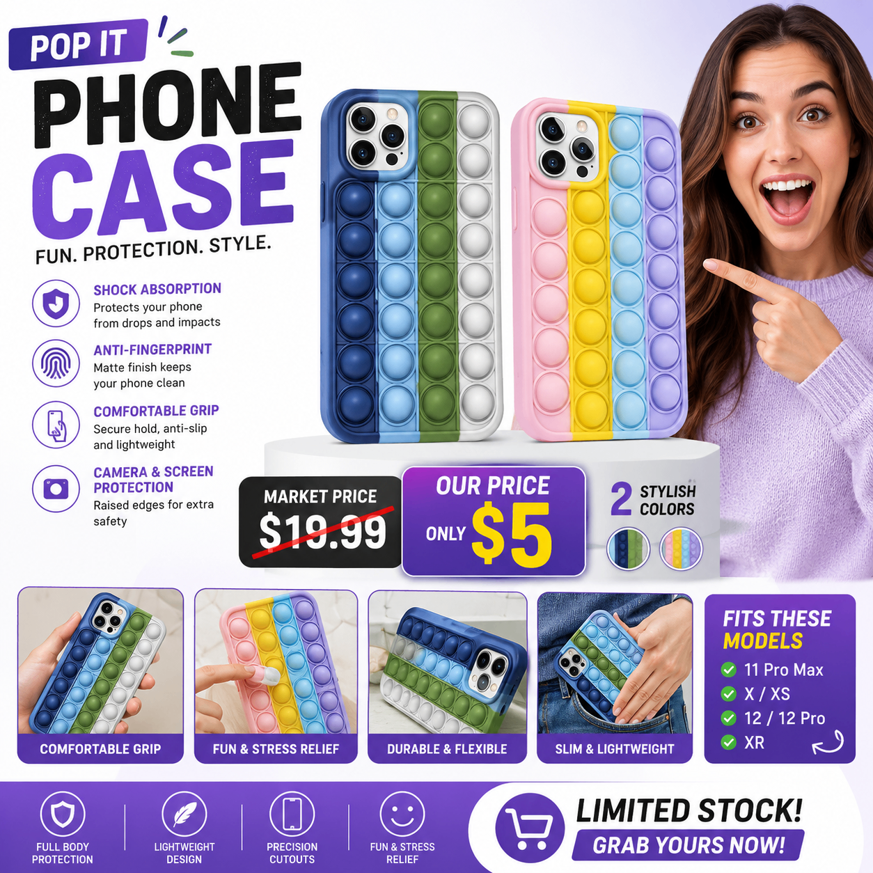 Pop It Phone Case for iPhone