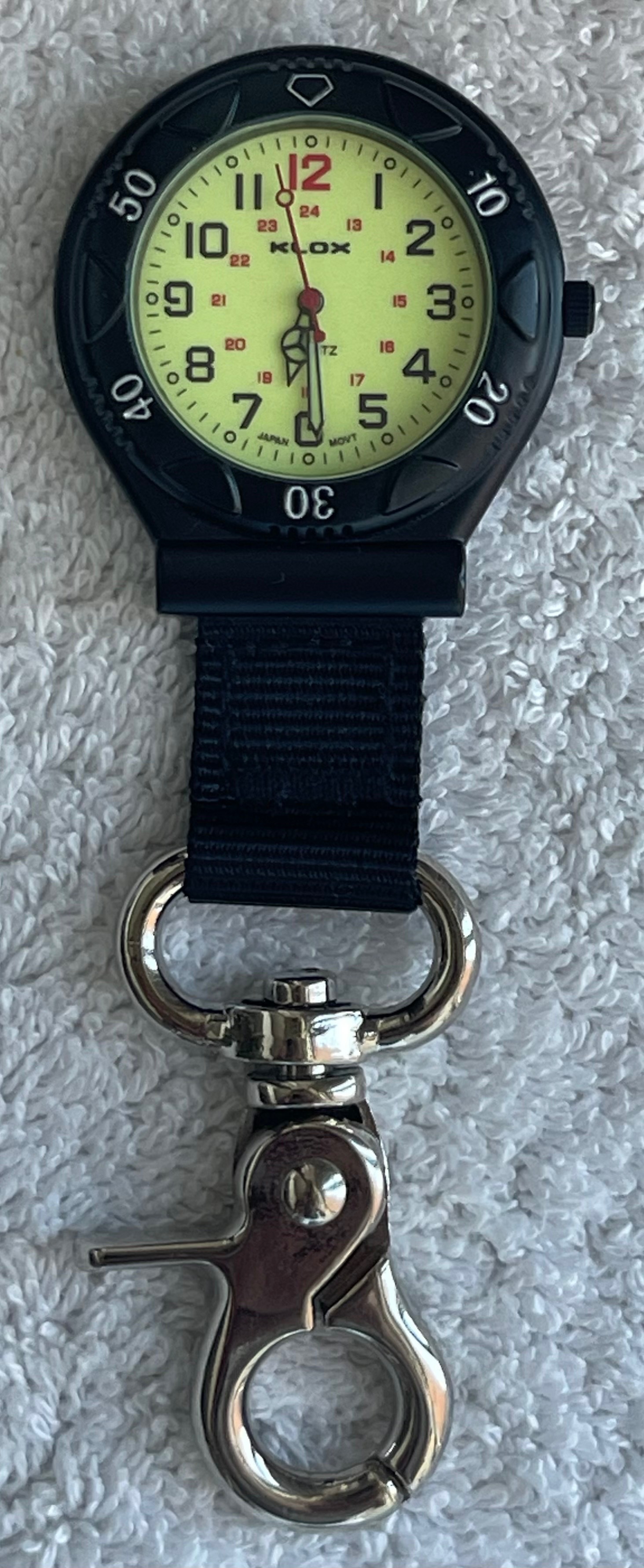 Klox Clip-On Belt Loop FOB Outdoor Watch (Needs Battery)