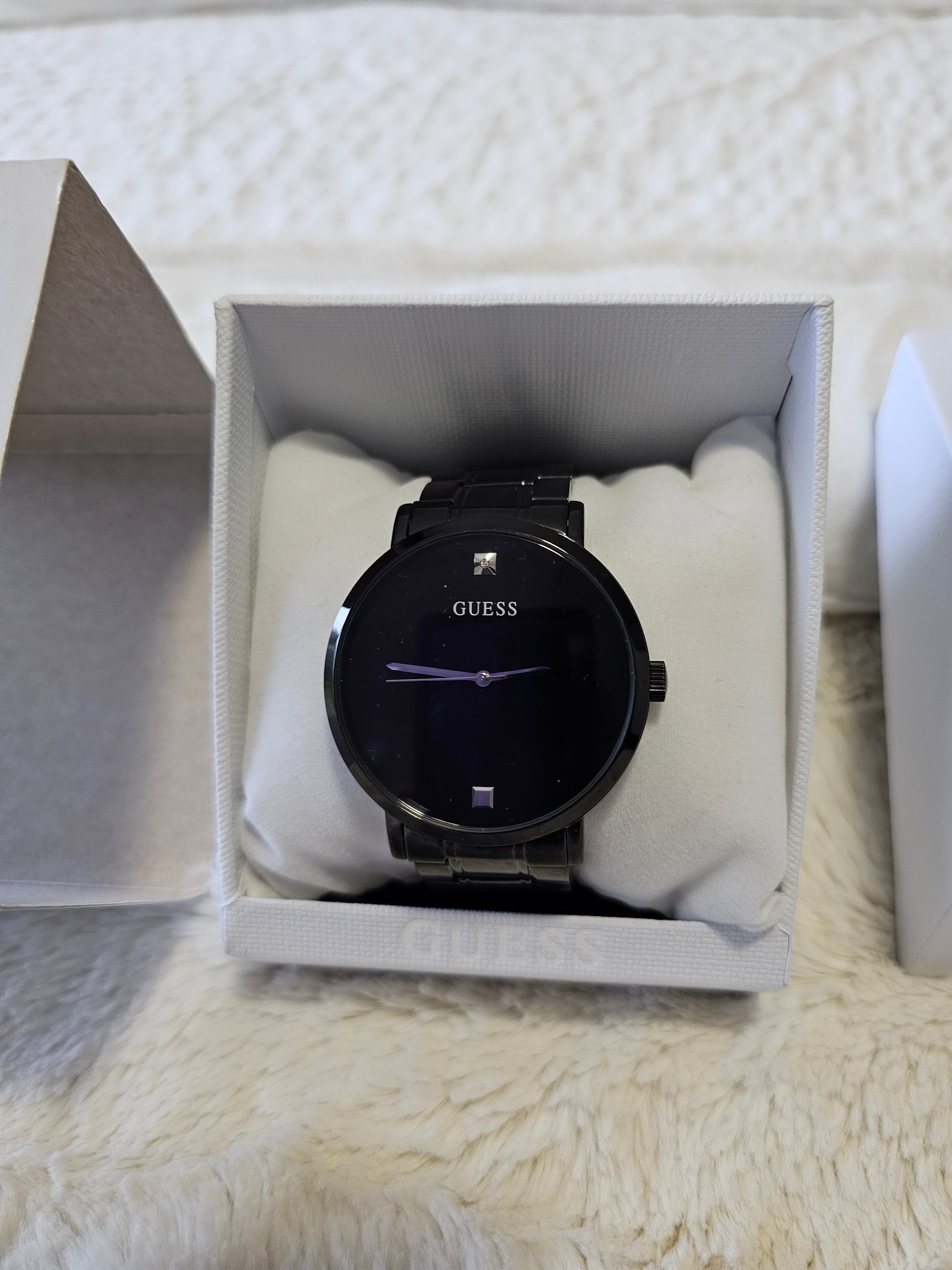 GUESS-Men's Black Diamond Supernova Watch