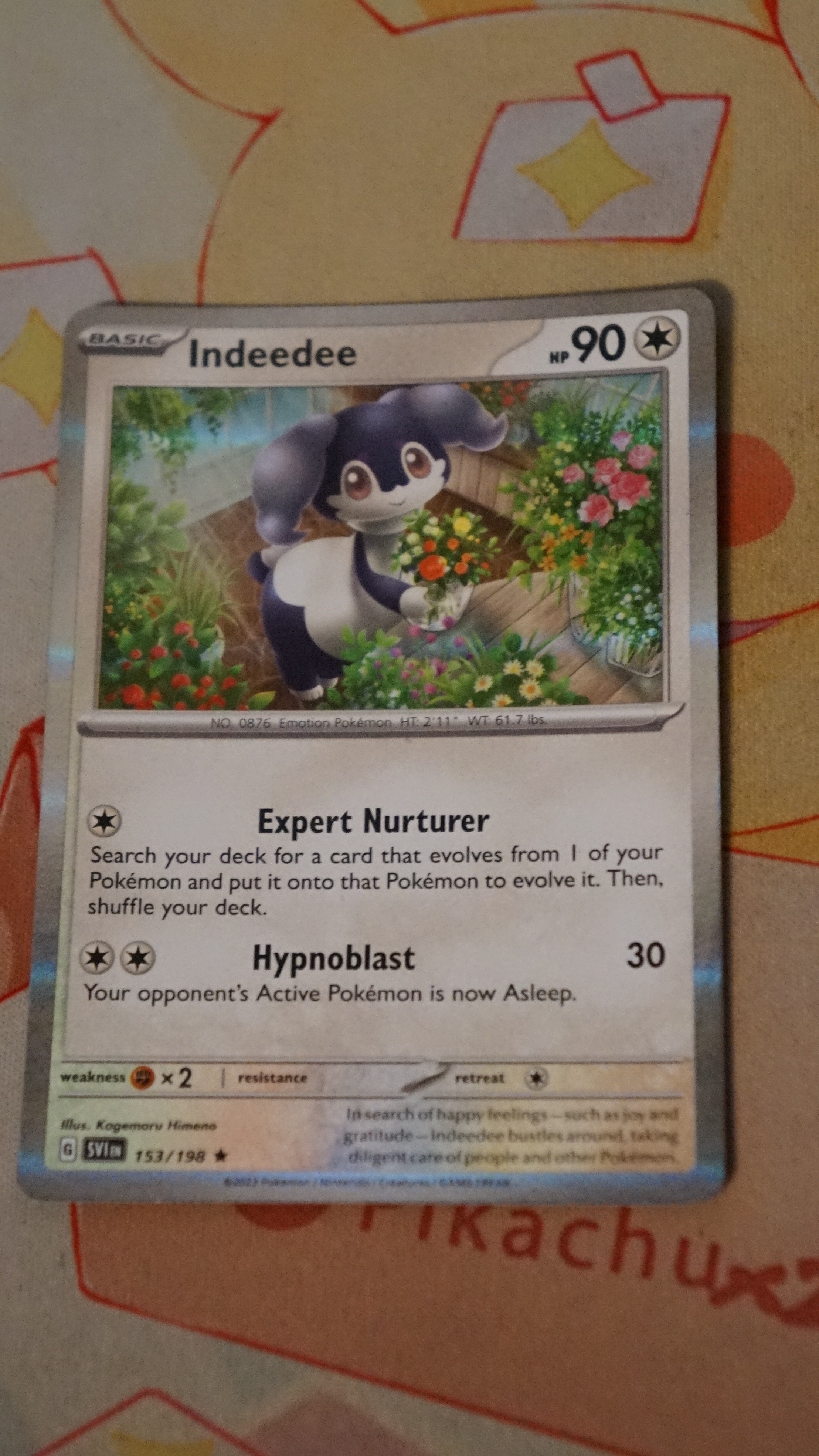 Pokemon Indeedee 153/198 Scarlet & Violet Base Holo P - photo 3