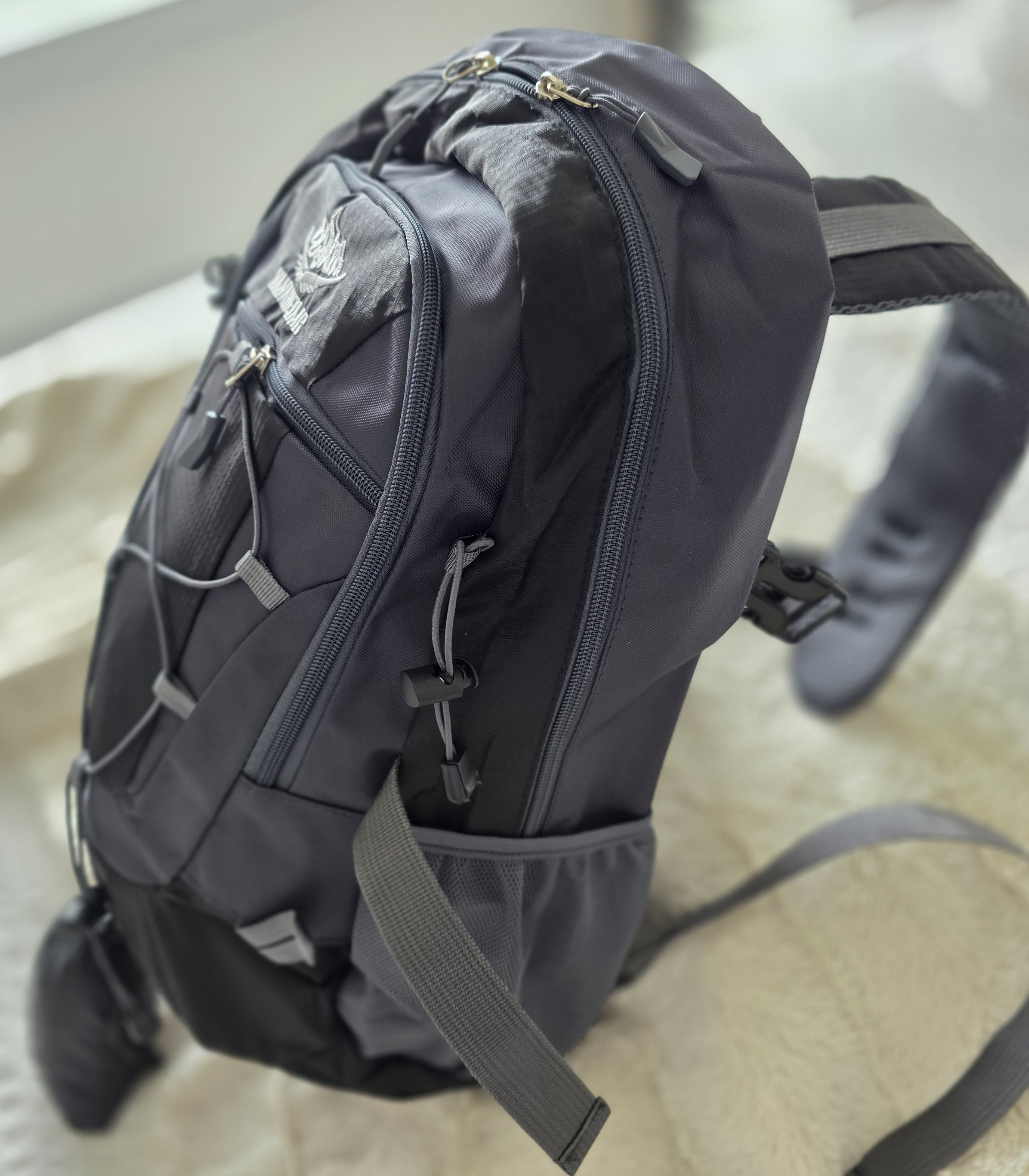 Black Large Capacity Two (2) Piece Backpack/Daypack-BRAND NEW