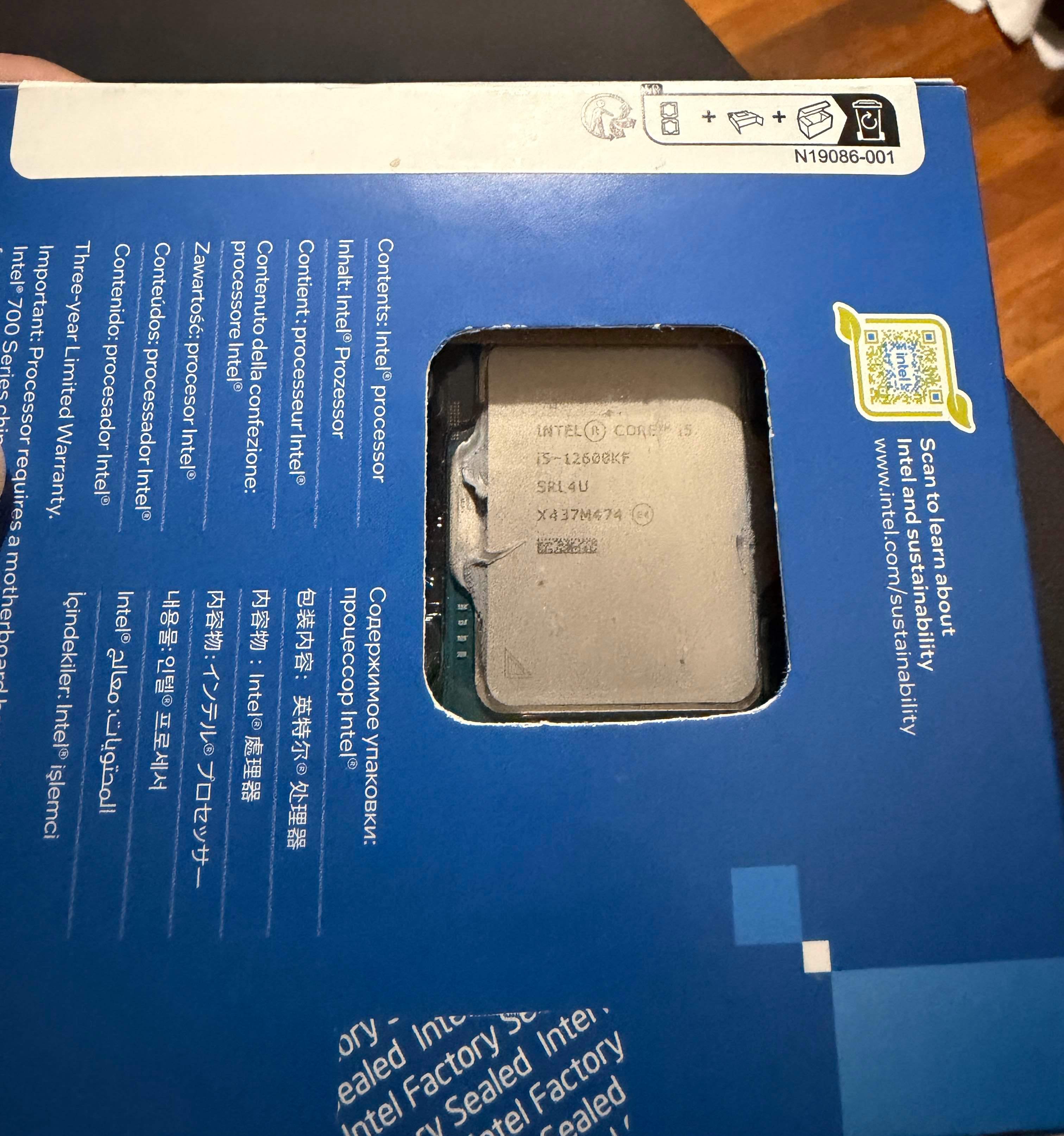 Intel i5-12600KF 10 Core, 16 Thread, Unlocked, LGA 1700