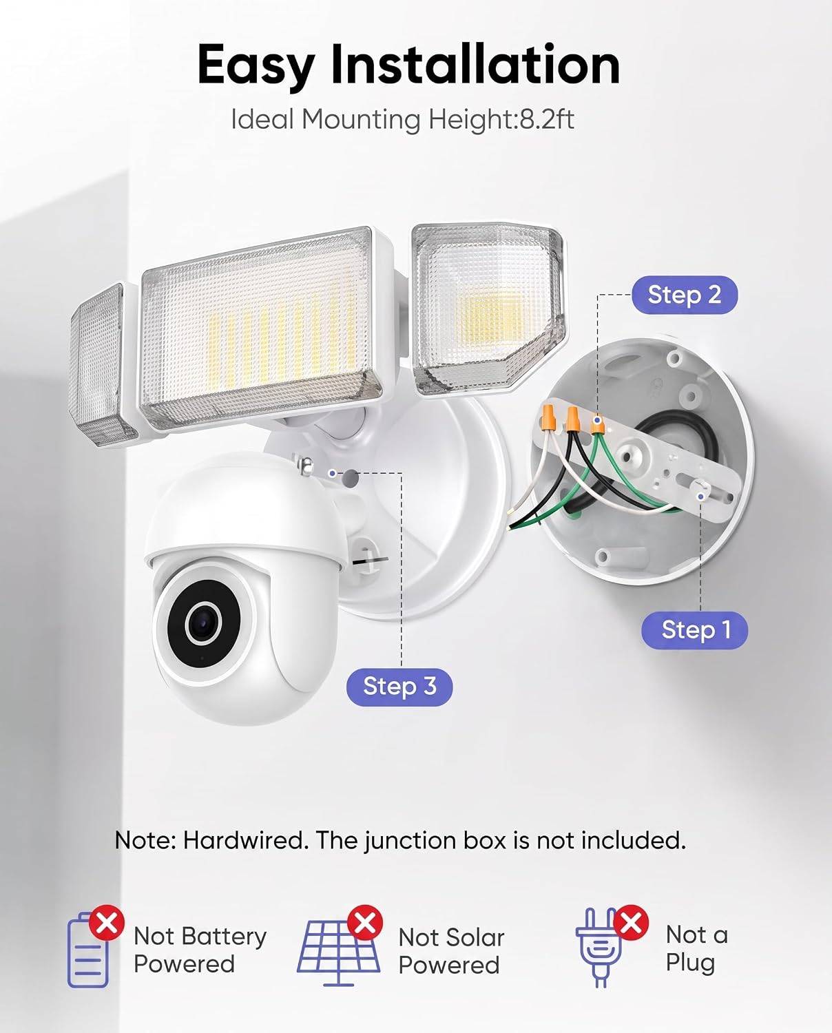 2K Security Camera Outdoor, 360° View with Pan and Tilt - photo 3