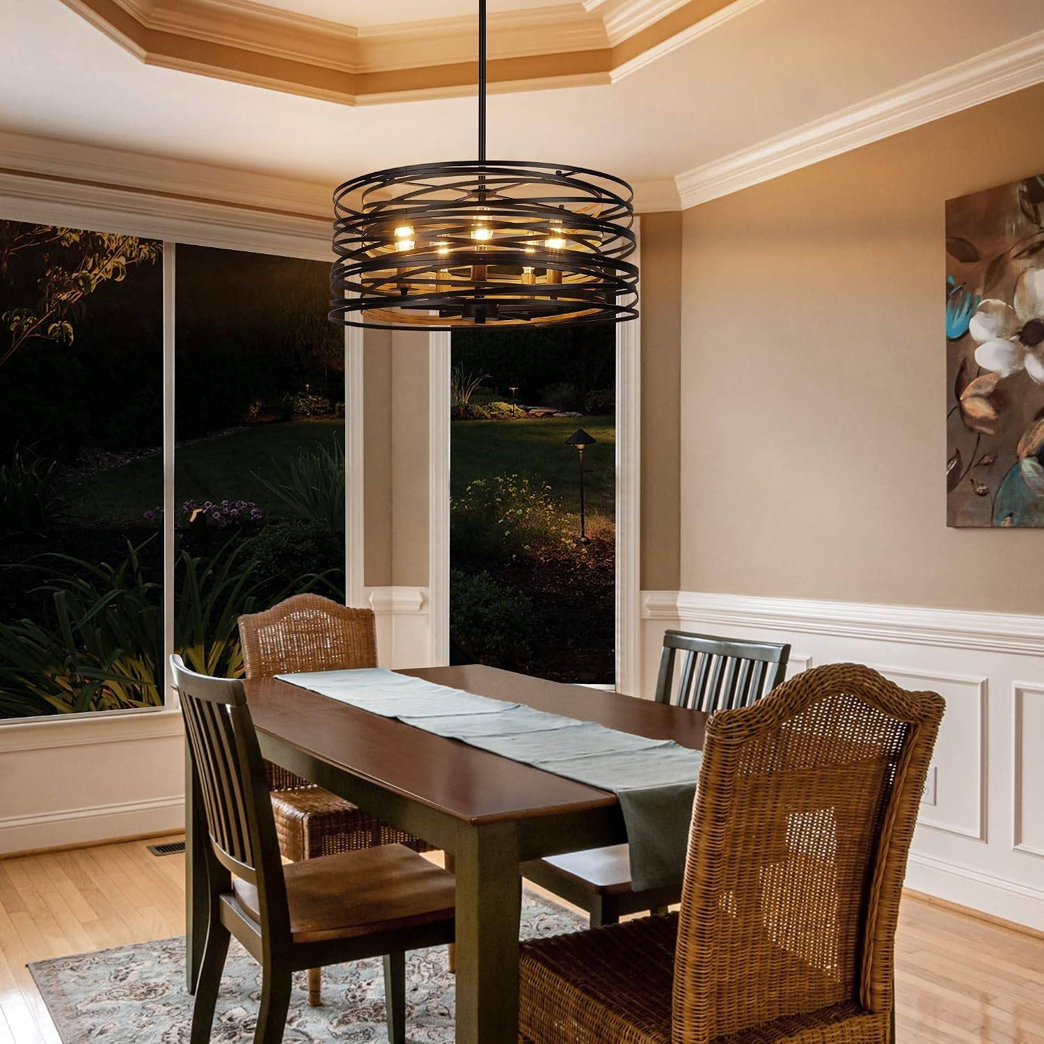 Farmhouse Dining Room Light Fixture, 5-Light Antique Chandelier - photo 4