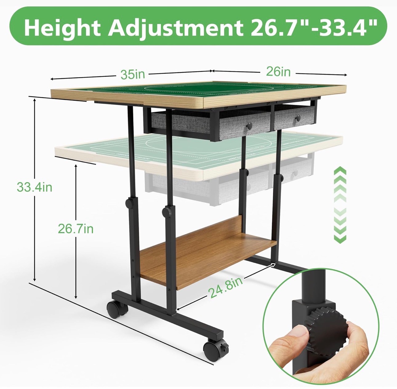 Jigsaw Puzzle Table 1500 Pieces Tilting Board Adjustable Height - photo 2