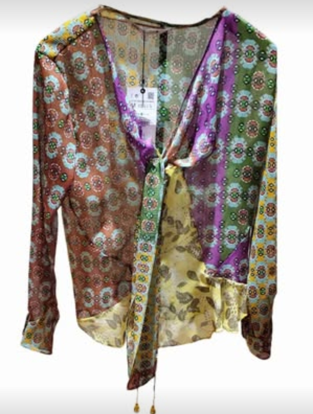 Zara long sleeve boho limited edition top - photo 3
