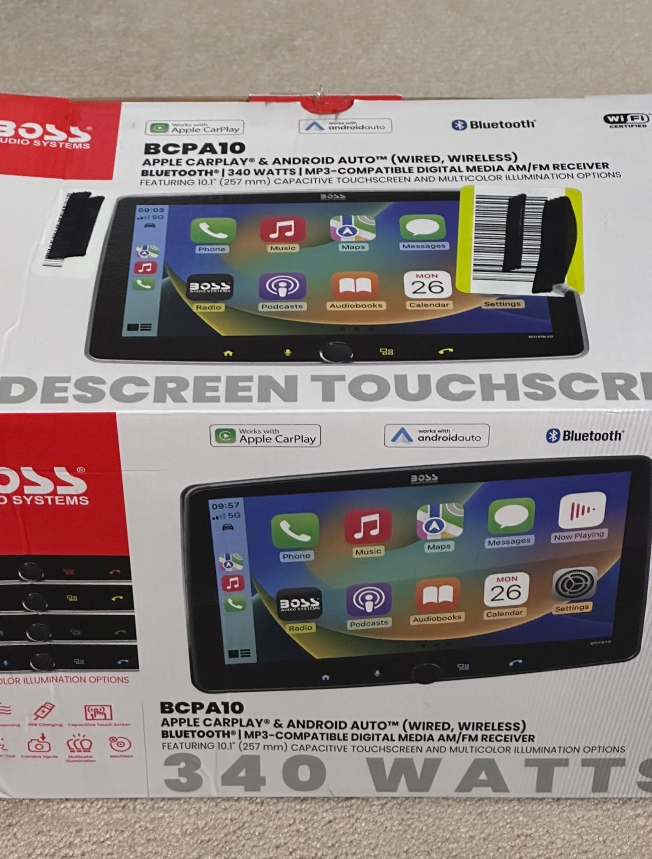 BOSS Touch Audio Systems 10.1" Apple/Android CarPlay BCPA10 FLAC - photo 2