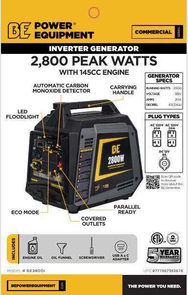 BE Inverter Generator - photo 4