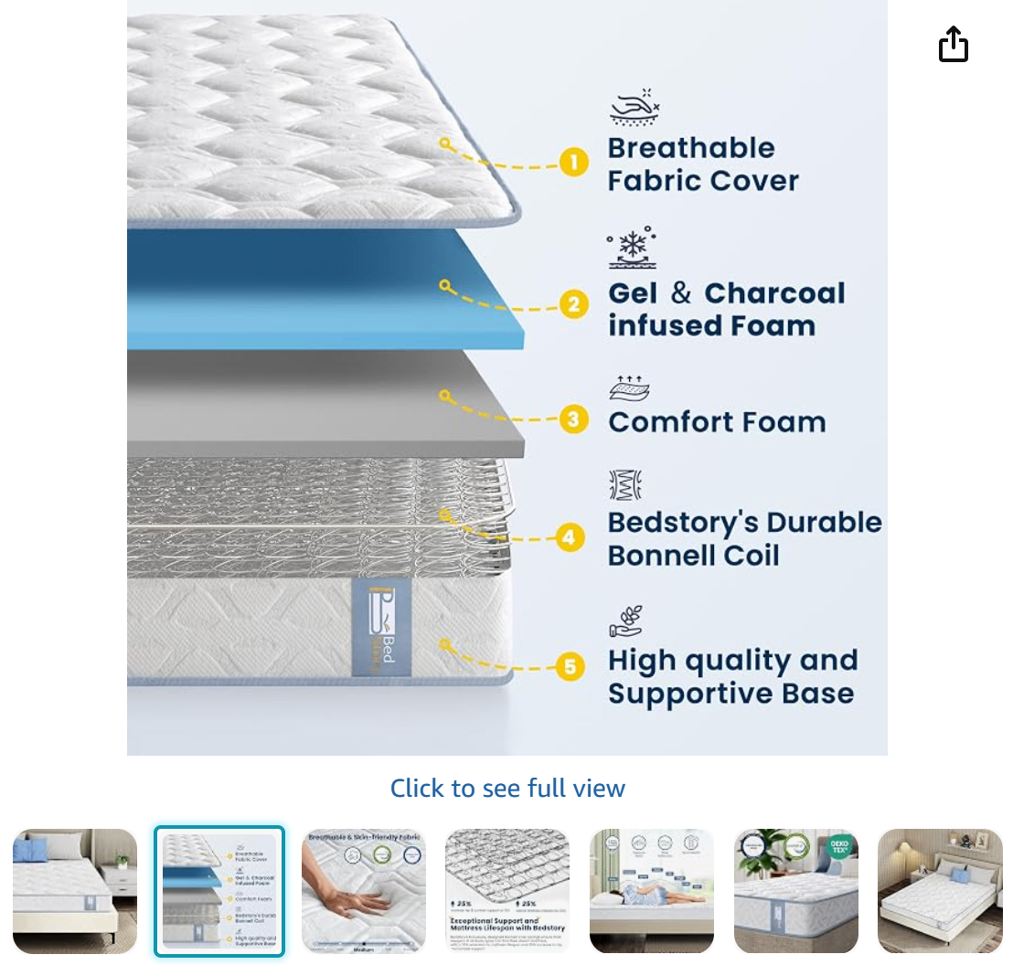6 inch Bed Story queen size mattress