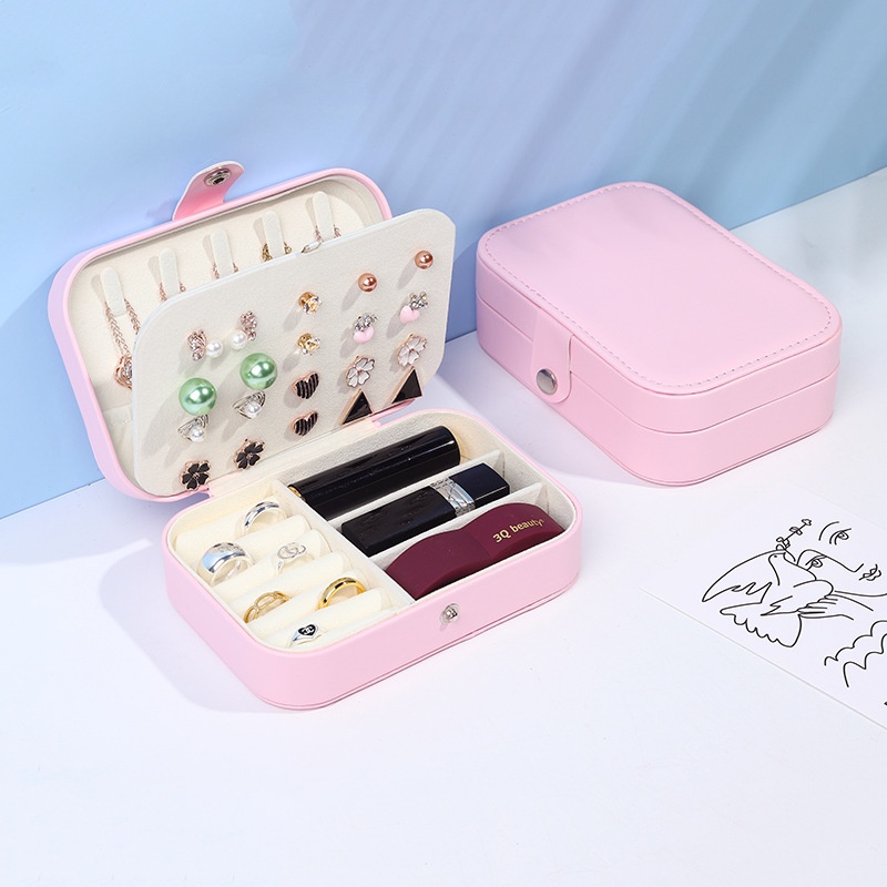Jewellery Travel Earing Ring Necklace Jewelry Storage Box - photo 5