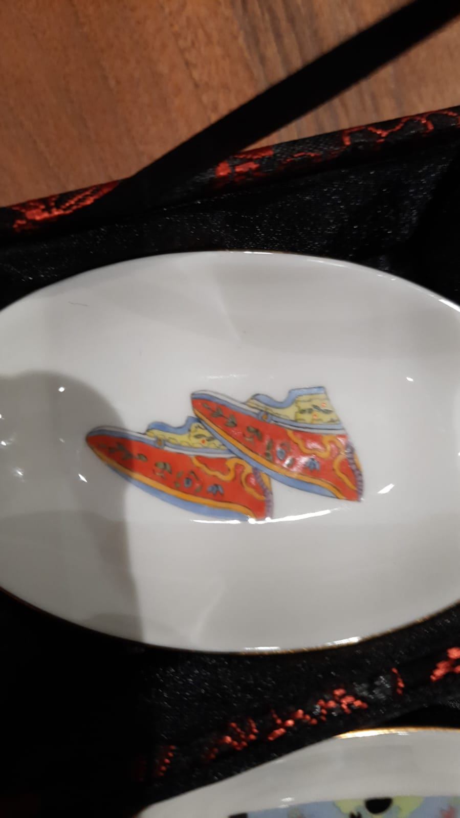 Vintage Asianera Hand Painted Bone China Dipping Bowls - photo 3