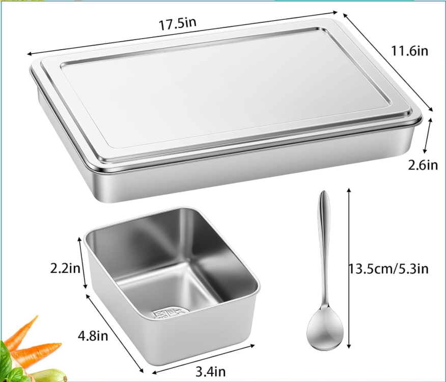 New Stainless Steel Masala Box Set - Kitchen Spice Organizer - photo 5