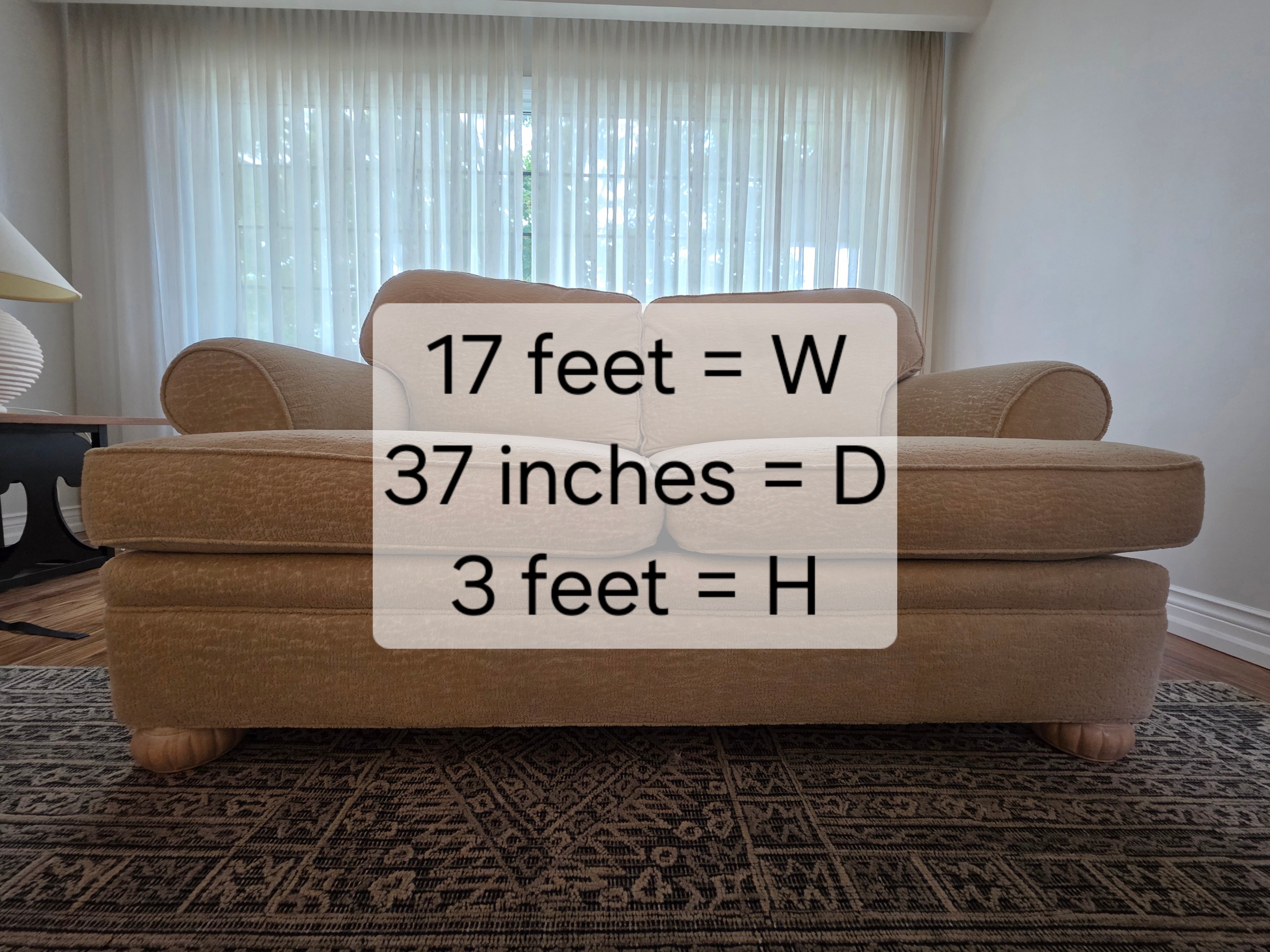 Comfortable Loveseat Sofa -Off white