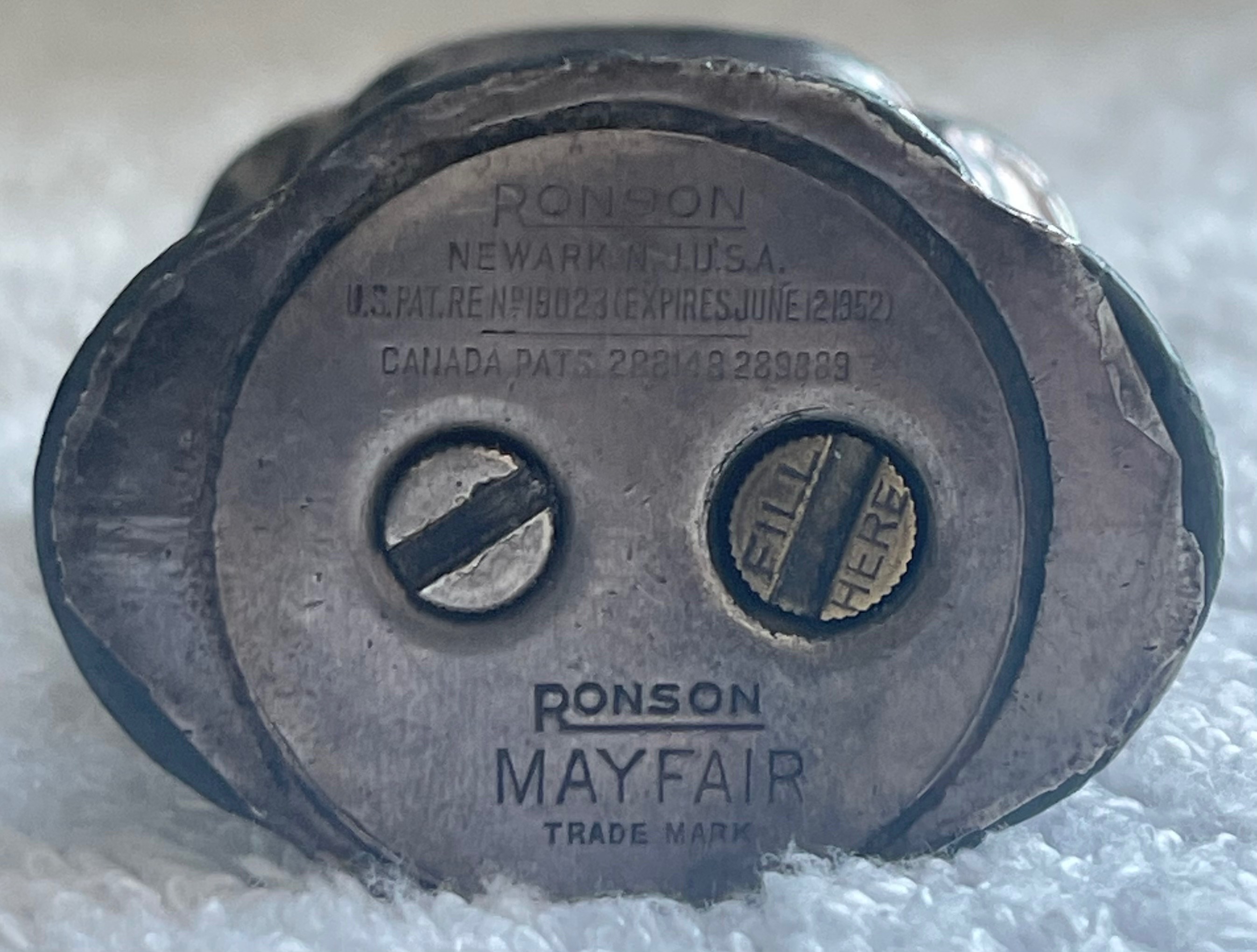 Vintage 1950s Ronson Mayfair Silver-Plated Table Lighter - photo 5