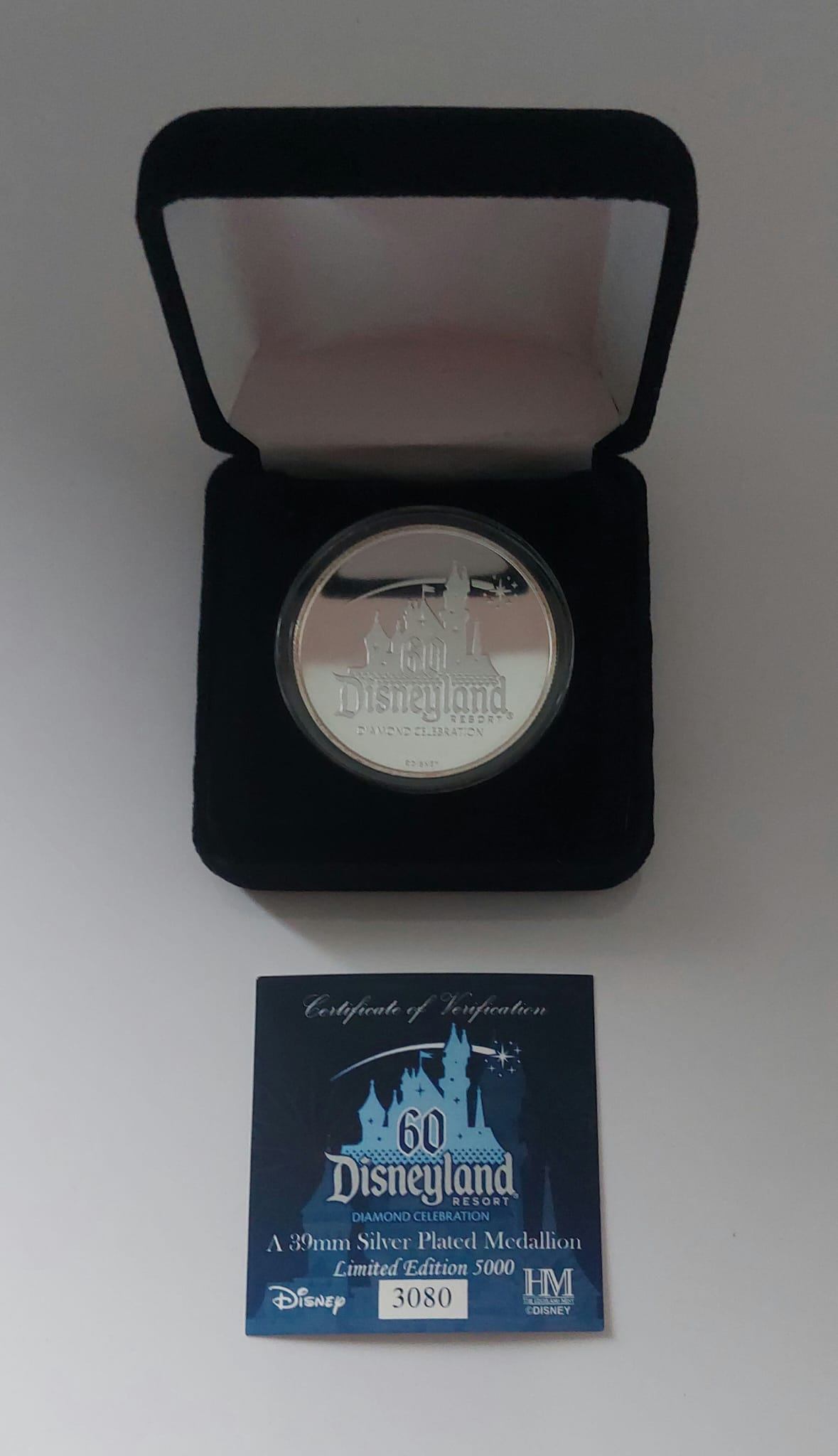 Disneyland 60th Anniversary Silver Plated Medallion Coin - photo 4