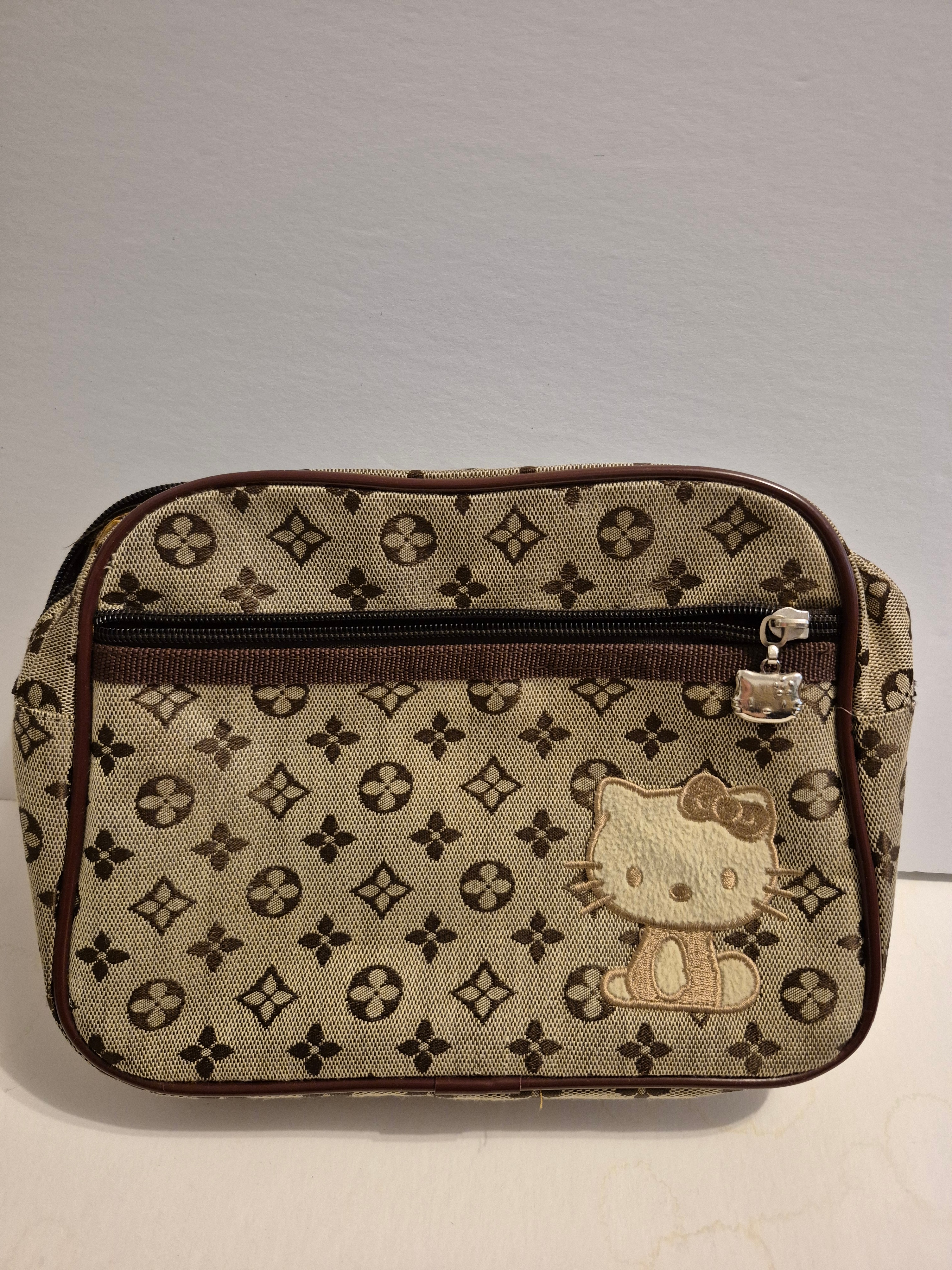 Vintage 2004 Sanrio Hello Kitty Jacquard Monogram Pouch
