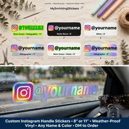 🔥 CUSTOM INSTA DECALS! Get Noticed & Level Up Your Ride 🚀