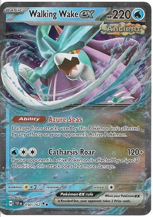 Pokemon Walking Wake ex 050/162 Temporal Forces Non-Holo NM