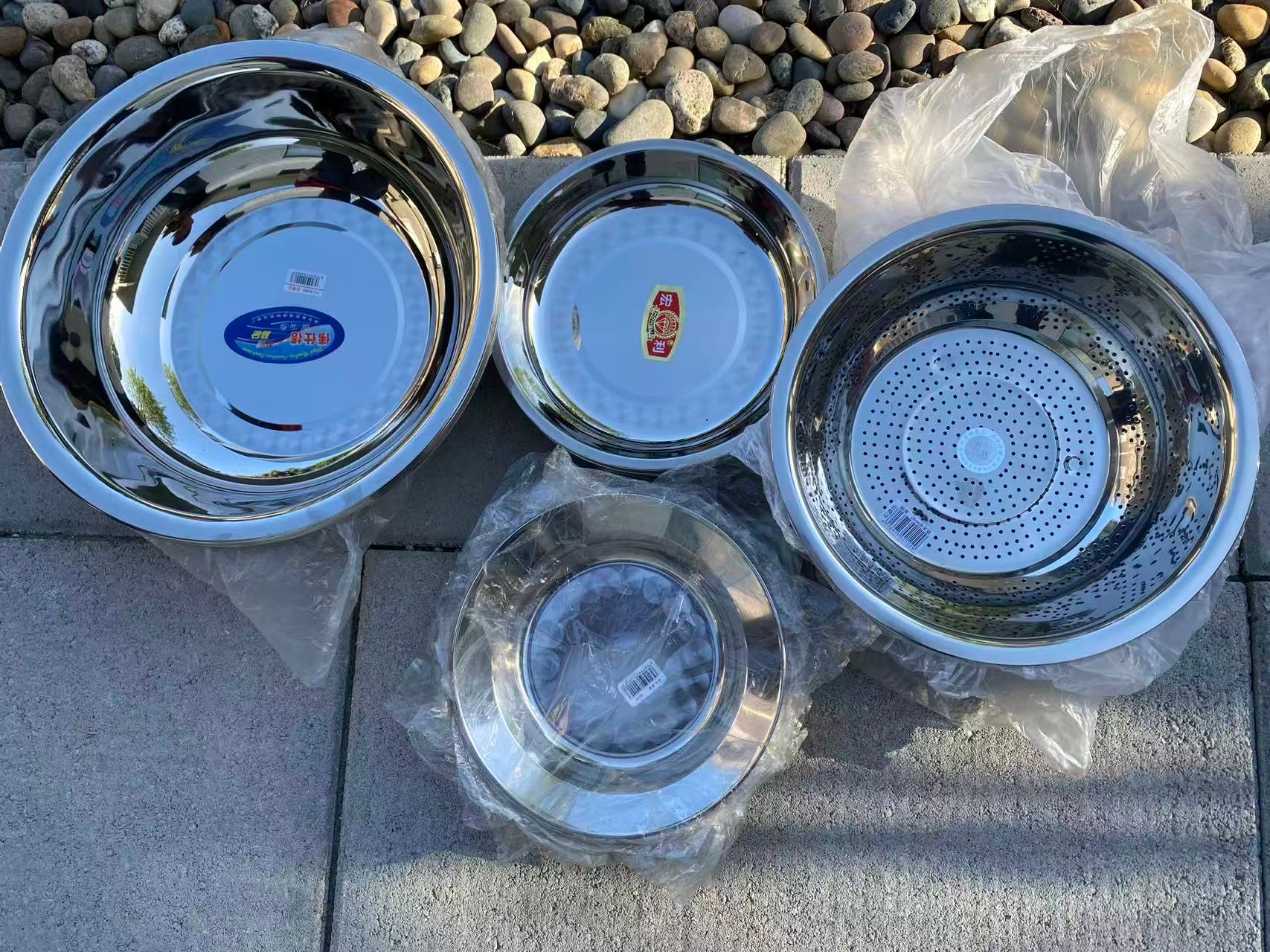 Brand New Stainless Steel Bowls and Plates